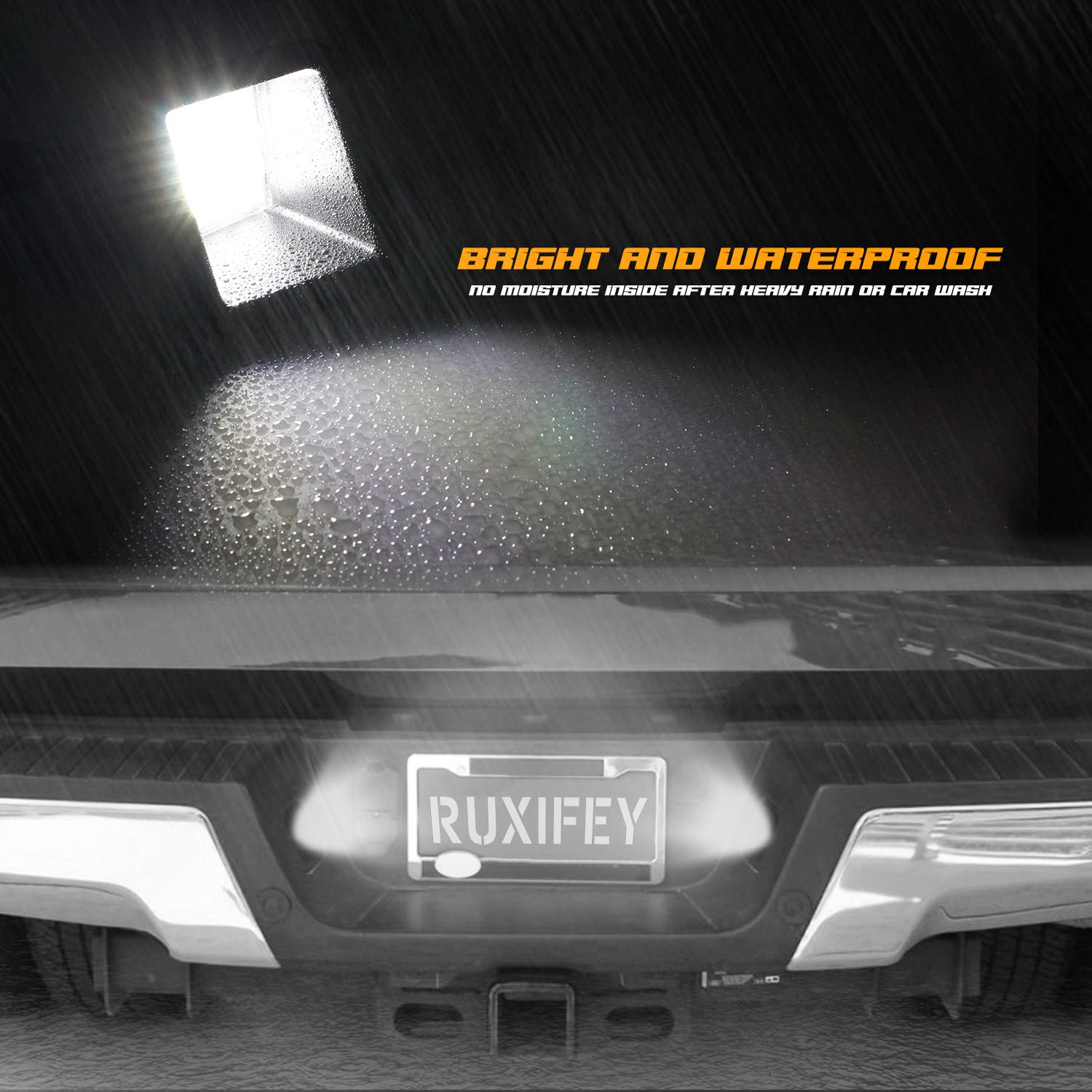 RUXIFEY LED License Plate Lights 6500K White - Compatible with 2017-2019 Ford F250 F350 Super Duty - Durable Replacement Bulbs for Enhanced Night Visibility & Style Upgrade