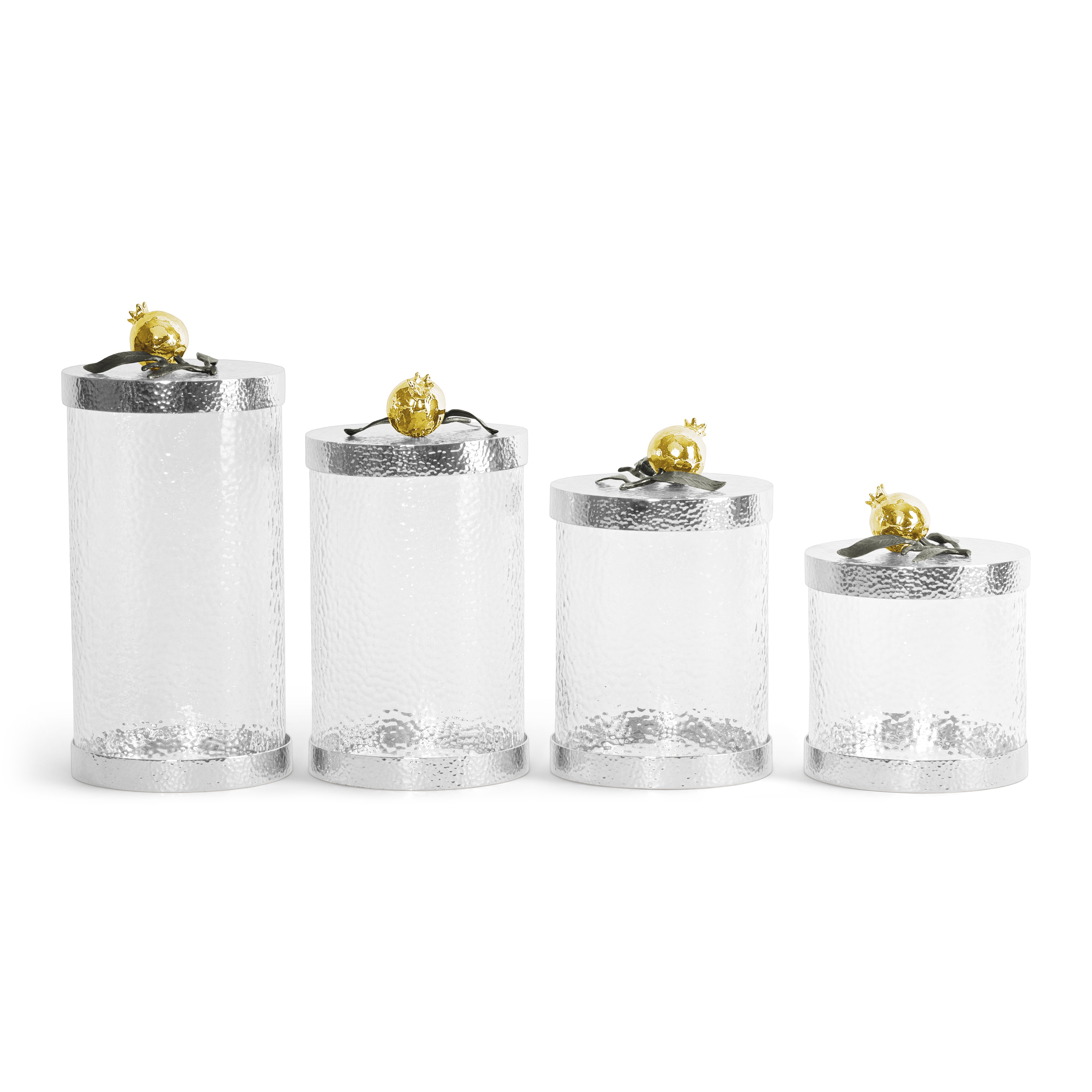 Premium Pomegranate Canisters - Airtight Food Storage Containers for Kitchen Pantry Organization | Perfect for Dry Goods, Snacks, Coffee & Tea Storage