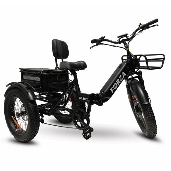 Go Bike FORZA Electric Tricycle for Adults - 500W Motor, 20MPH, 48V 15Ah Battery - Commuter, Leisure & Grocery Shopping E-Bike