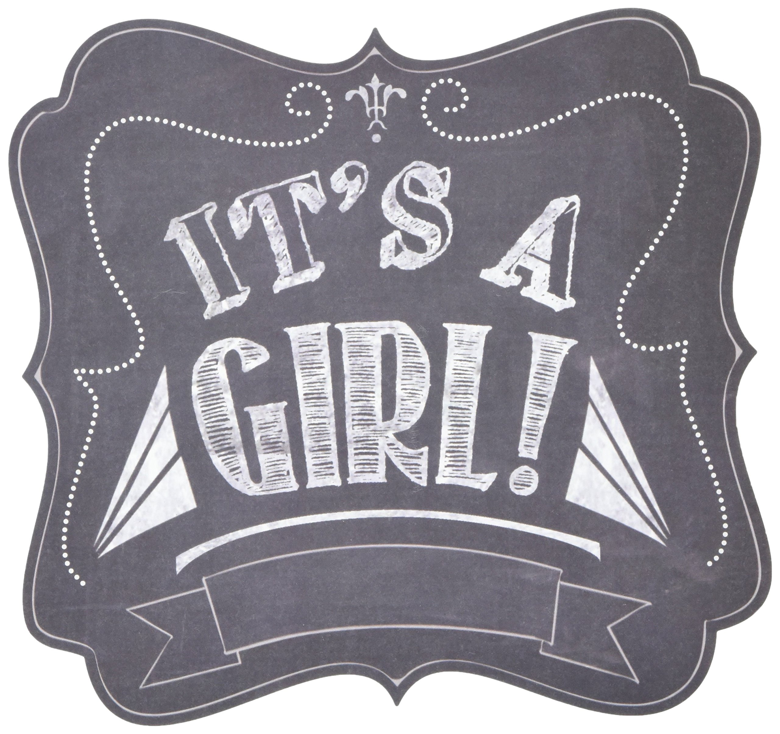 Sticko 'Girl' Chalk Stickers - 4 Pack Set of Reusable Decorative Labels for School, Office & Home Organization