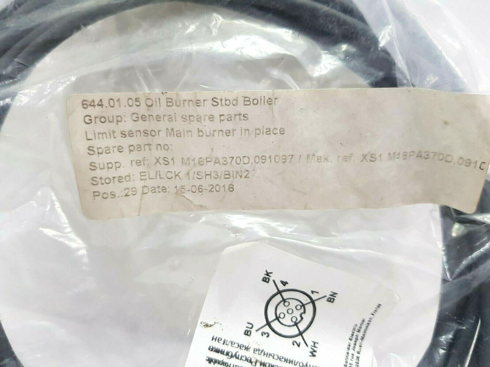 TELEMECANIQUE XZCP1241L5 Wired Female Connector - 076321 - Industrial Electrical Component for Automation & Control Systems