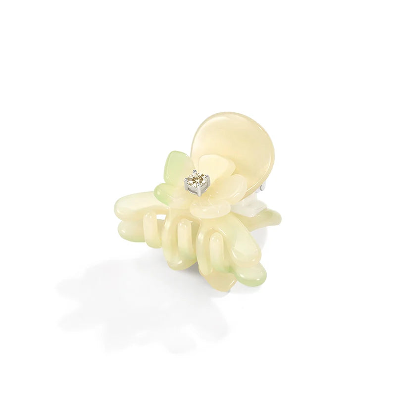 Jasmine Small Hair Claw Clip - Mini Hair Clips for Women, Girls - Non-Slip Grip for Fine, Thin Hair - Perfect for Ponytails, Buns & Updos (Set of 4)