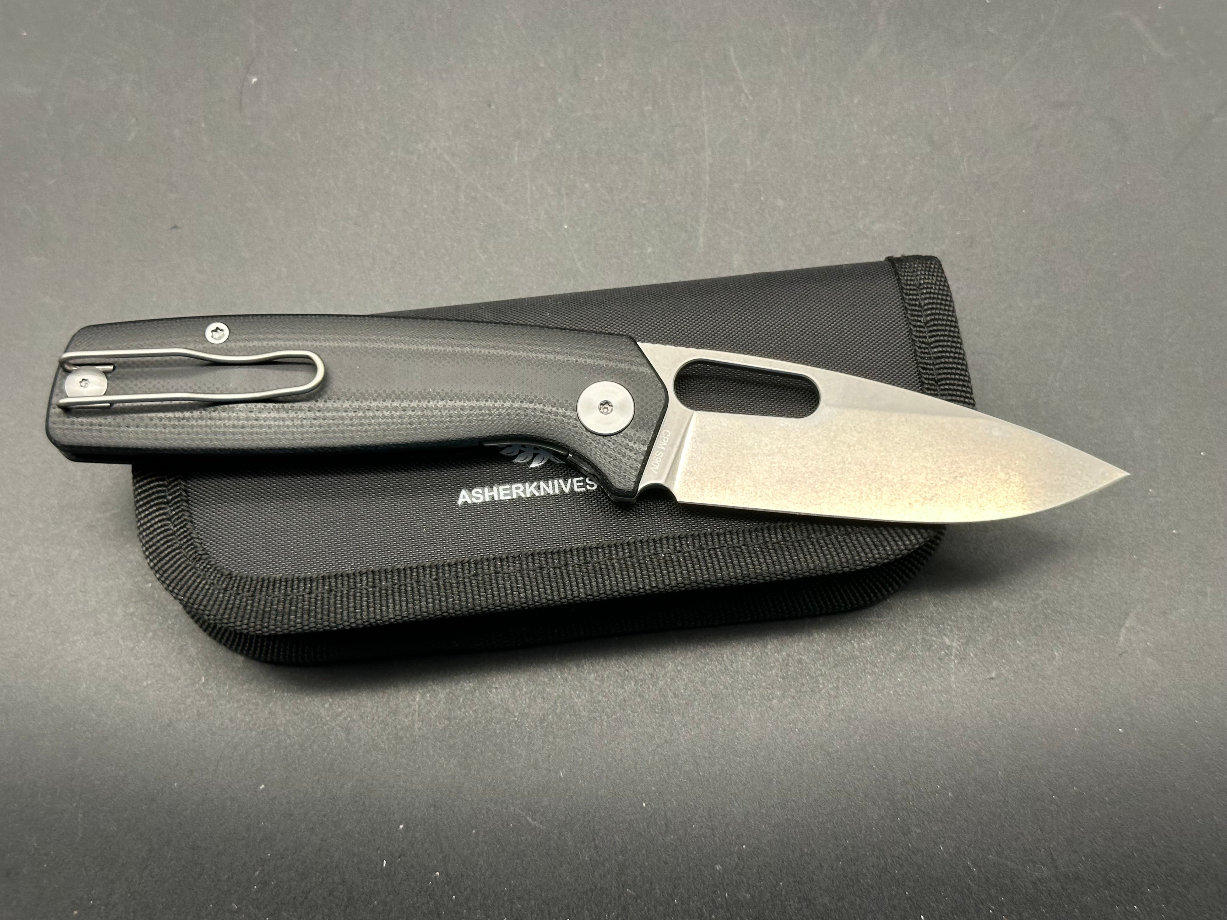 Asher Spiro G10 Folding Knife - 3.2