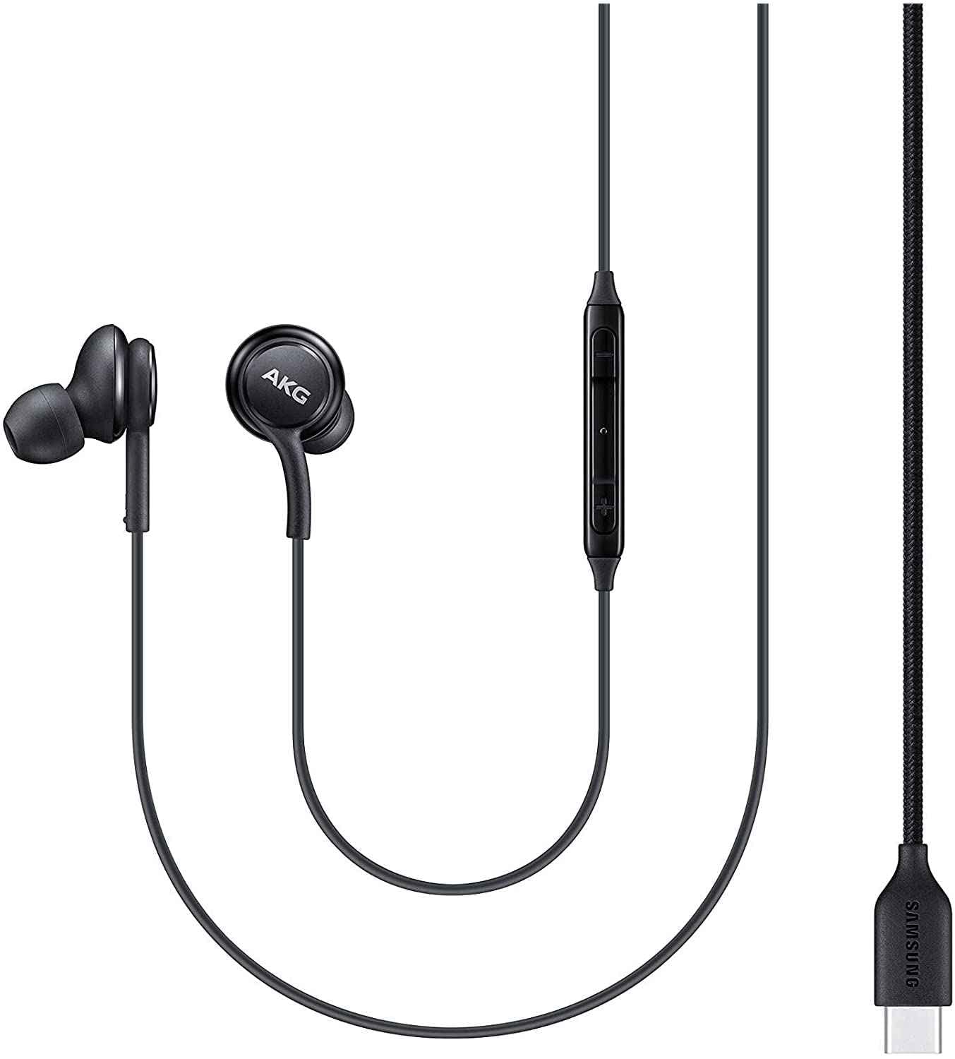 UrbanX OEM 2021 Stereo Headphones for Google Pixel 6 - Noise Cancelling Wired Earbuds with Braided Cable & Built-in Mic - USB-C Connector (Black) - US Version with Warranty - Perfect for Commuting, Gaming & Work Calls
