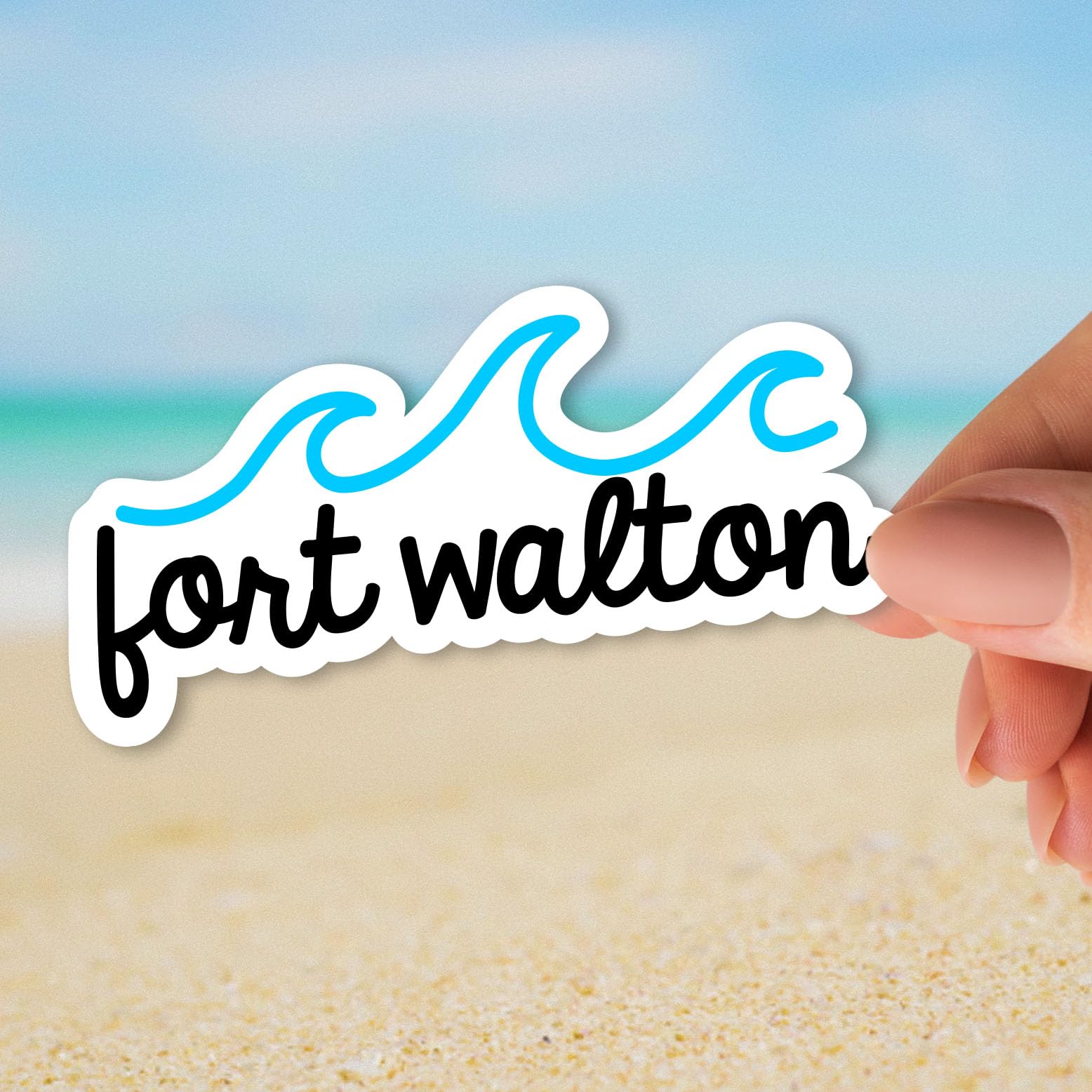 Squiddy Fort Walton Vinyl Sticker Decal - Waterproof, Durable Decals for Phone, Laptop, Water Bottle, Cooler, Skateboard (2.5