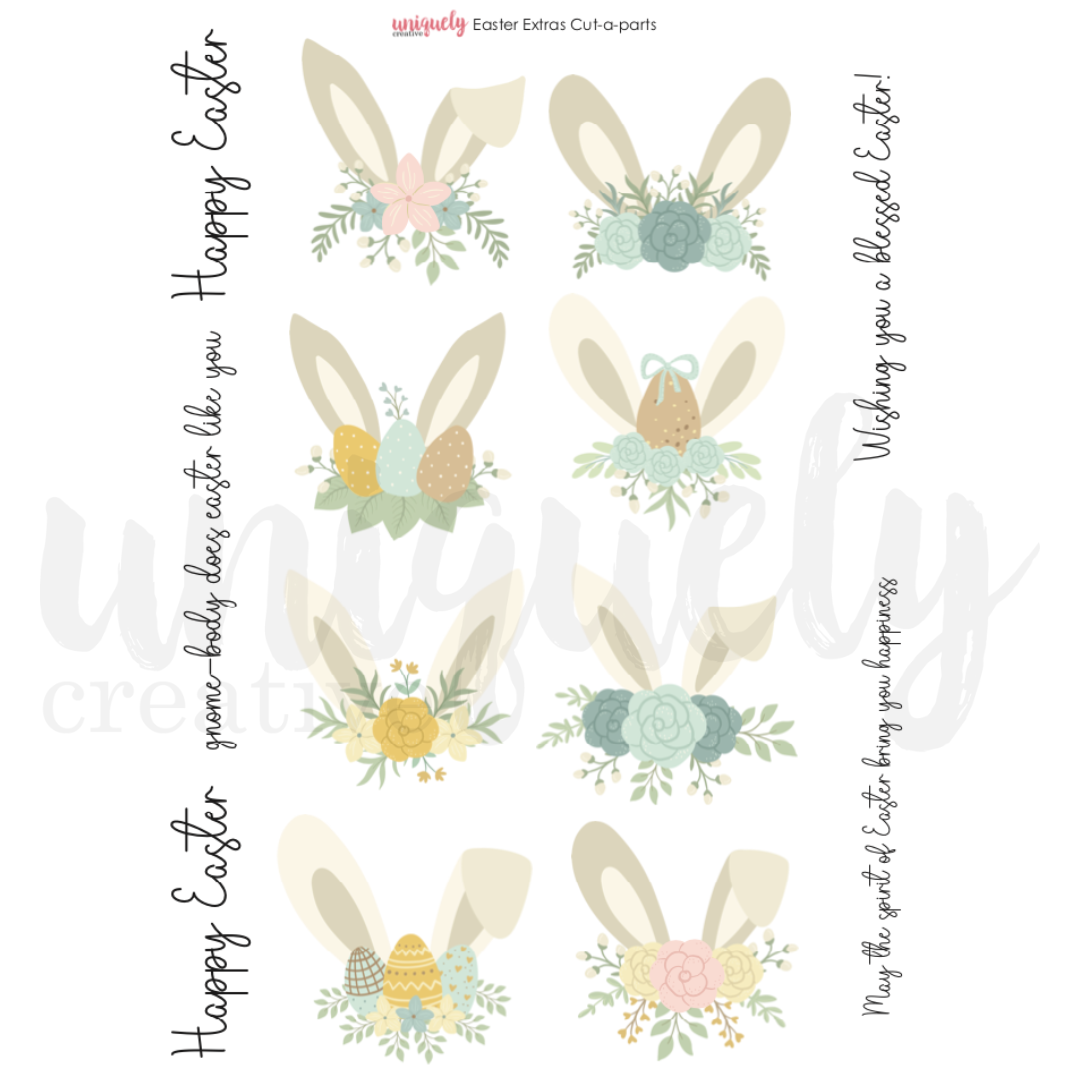 Easter Cut Out Paper Sheets for DIY Crafts - Perfect for Scrapbooking, Card Making, and Holiday Decorations