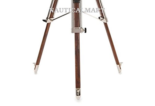 Royal Marine Nickel Finish Adjustable Tripod Floor Lamp for Living Room, Bedroom, or Office - Modern Industrial Lighting with 3-Way Switch (Shade Not Included) - Perfect for Reading Nook, Home Decor, and Ambient Lighting