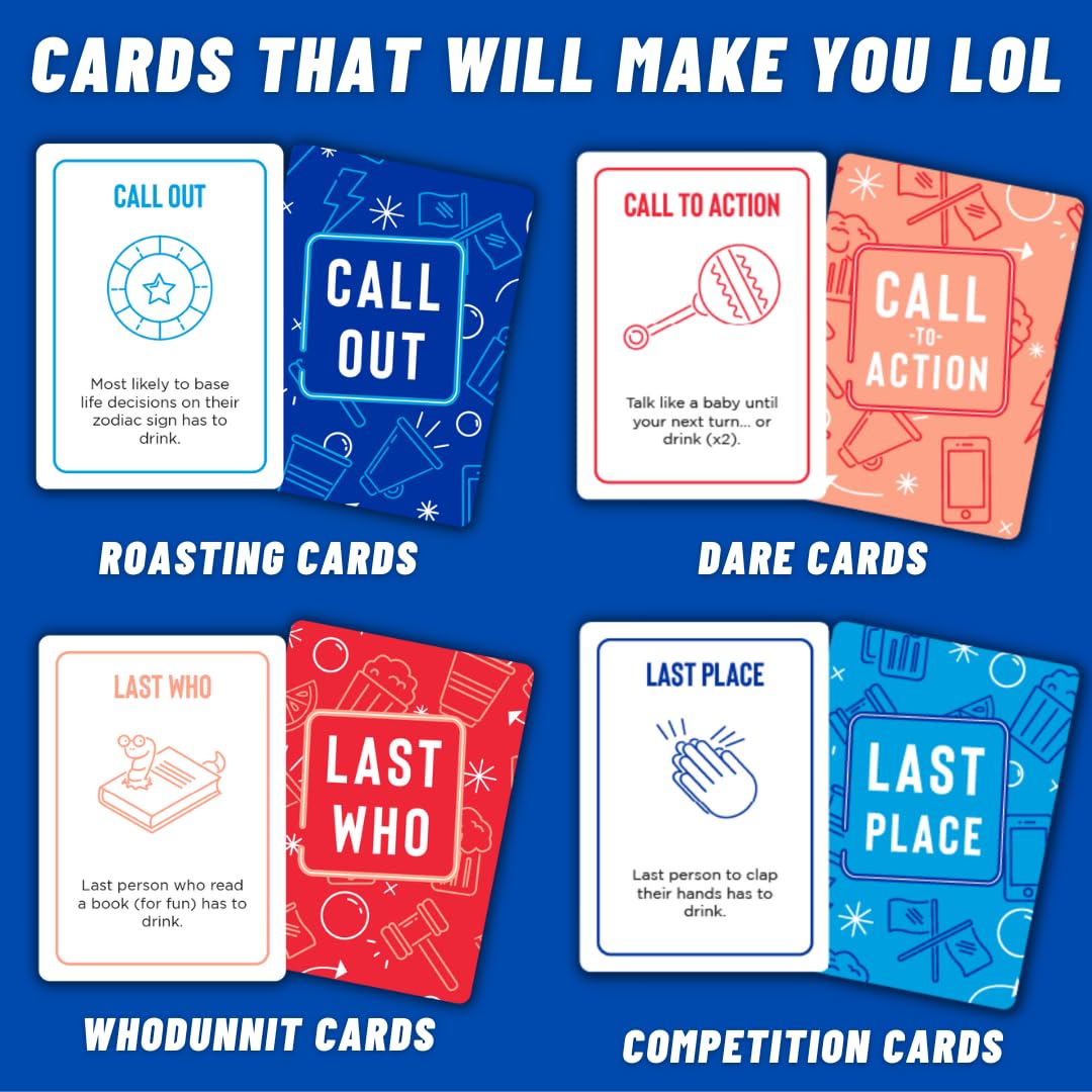 OFF TOPIC Last Call Fun Drinking Game for Adults - Hilarious Party Game Cards for Group Game Nights & Social Gatherings | Perfect for Bachelorette Parties, College Events & Bar Nights
