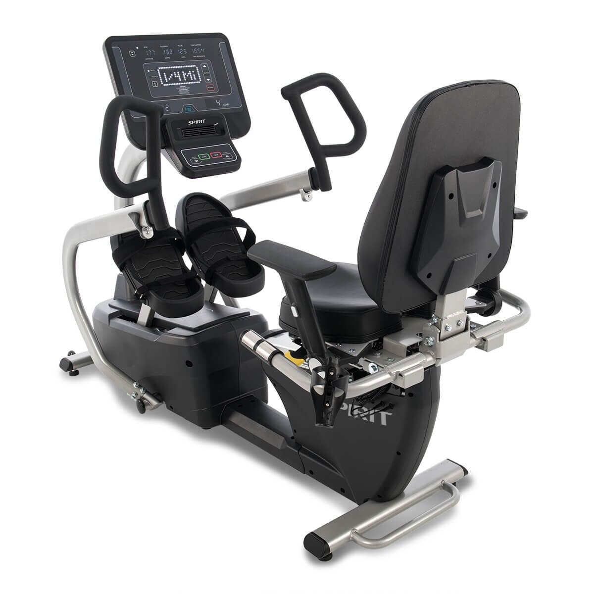 Spirit Fitness CRS800S Recumbent Stepper Exercise Bike - Low Impact Cardio Machine for Home Gym, Seniors & Physical Therapy - Compact Seated Workout Equipment for Small Spaces