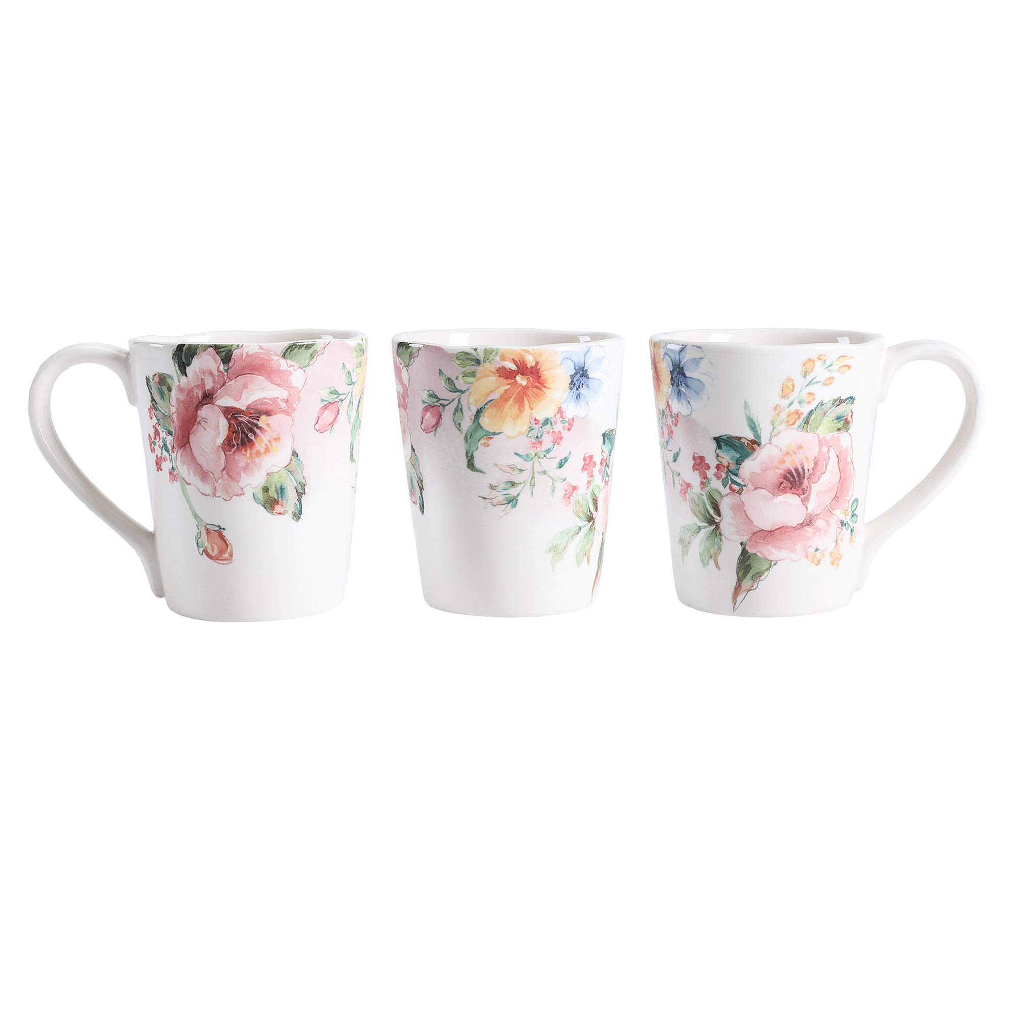 Bico Margret's Garden 16-Piece Ceramic Dinnerware Set - Service for 4 with 11