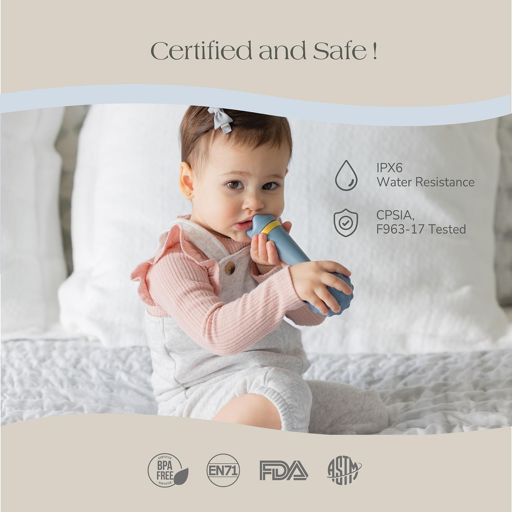Baby Massager for Constipation & Gas Relief - Pediatrician Approved Edible-Grade Silicone Soother for Newborns, Infants & Toddlers | Colic Calm & Sleep Aid | Perfect Baby Shower Gift for Happy, Healthy Babies