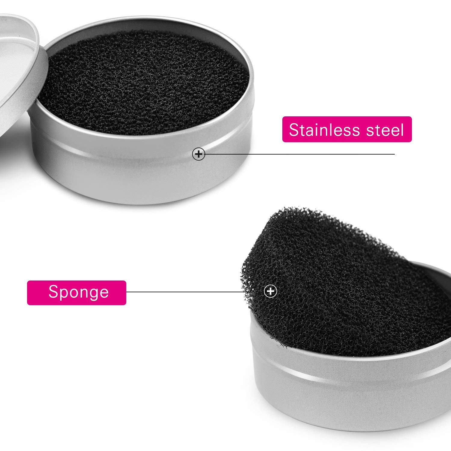 BH STUDIO PRO Makeup Brush Cleaner & Color Removal Sponge (1-Pack, Black) - Deep Cleans Brushes, Removes Stubborn Makeup - Perfect for Daily Brush Cleaning & Professional Makeup Artists