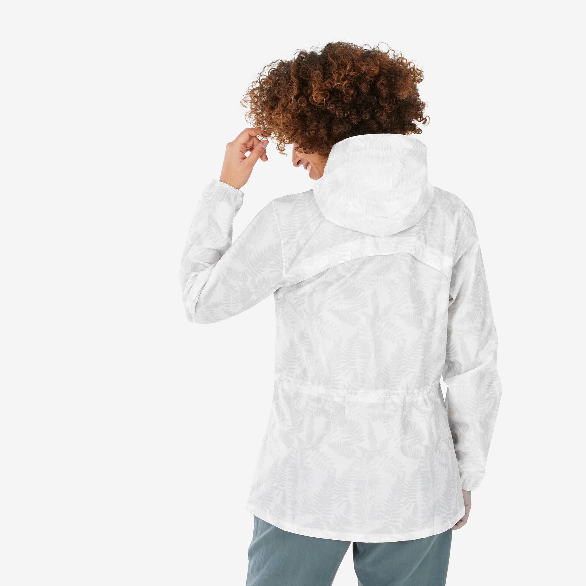 Quechua Women's Raincut Full Zip Windproof Waterproof Rain Jacket - Lightweight Hiking & Outdoor Activities