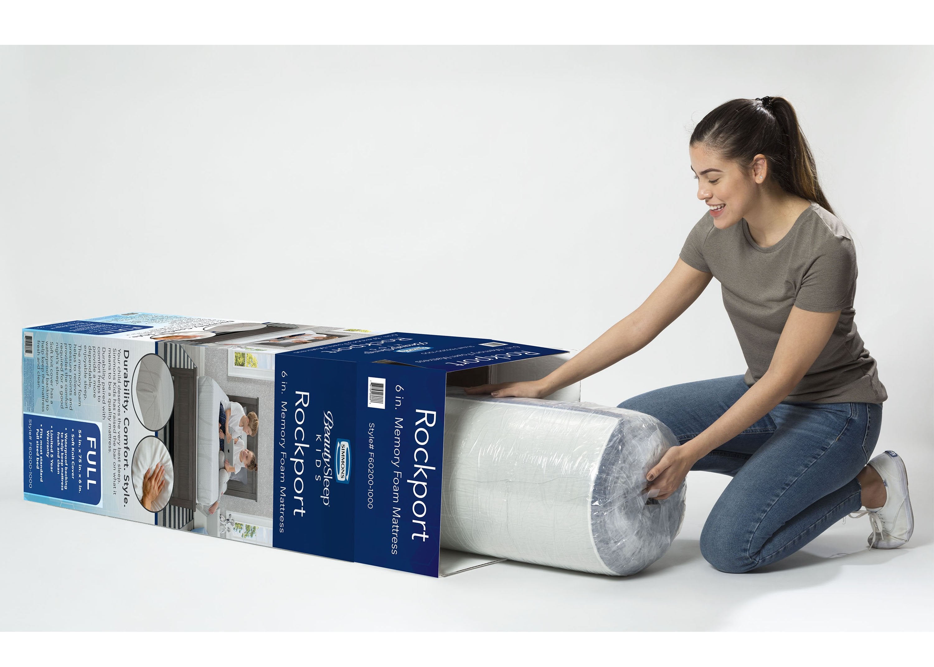 6 Inch Memory Foam Mattress - Queen Size Cooling Gel Infused Mattress Topper for Back Pain Relief | Perfect for Guest Beds, Dorm Rooms & RV Camping