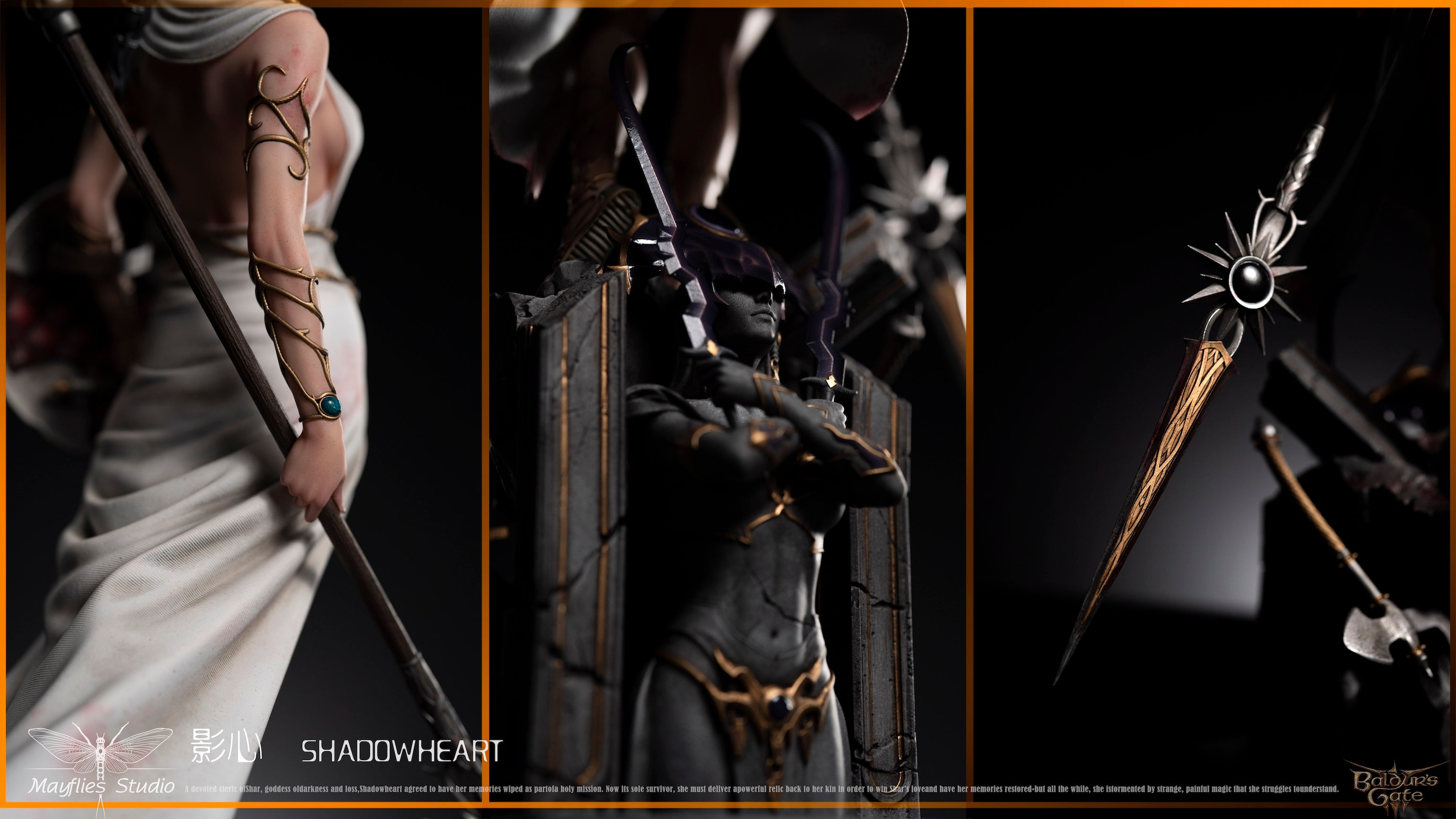 Mayflies Studio Baldur's Gate Shadowheart Statue - Premium Collectible Figure for Gamers & Fantasy Fans | Perfect for Display, Gaming Room Decor, and D&D Enthusiasts