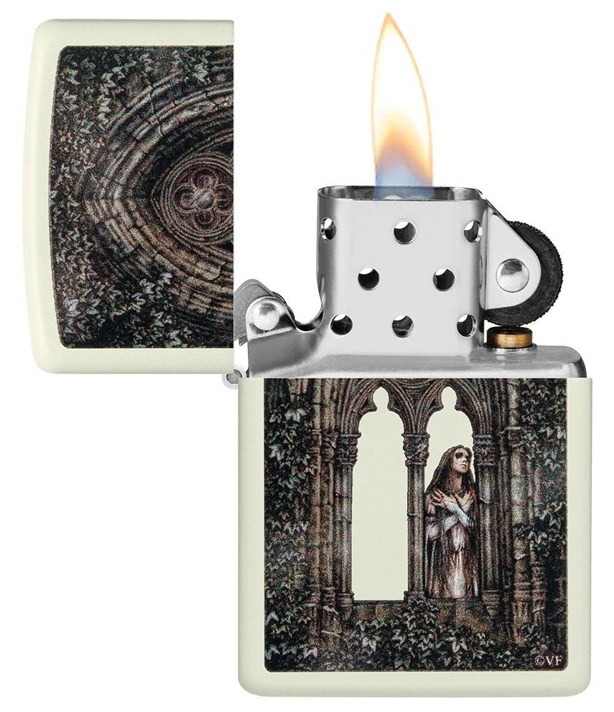 Personalized Engraved Zippo Lighter with Glow in The Dark Design - Custom Message on Back - Victoria #49836 - Perfect for Gifts, Collectibles & Outdoor Adventures