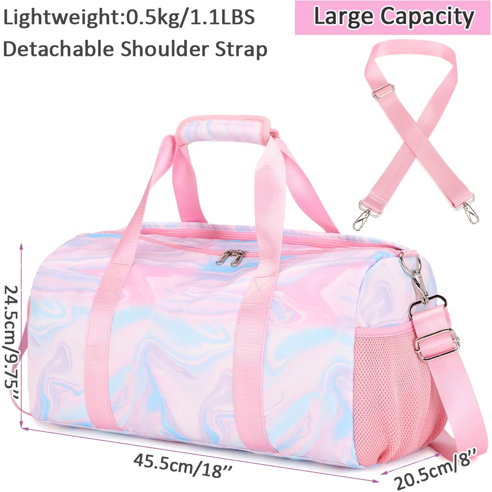 Waterproof Travel Duffle Bag for Women - Lightweight Gym Bag with Shoe Compartment for Sports, Dance, Yoga & Weekend Getaways - Perfect Carry-On Overnight Bag for Fitness, Travel & Workout Essentials