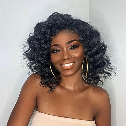 8 Packs Ocean Wave Crochet Hair - 8 Inch Short Water Wave Synthetic Braiding Hair Extensions for Women (1B#) - Perfect for Beach Waves, Twist Braids & Everyday Stylish Looks