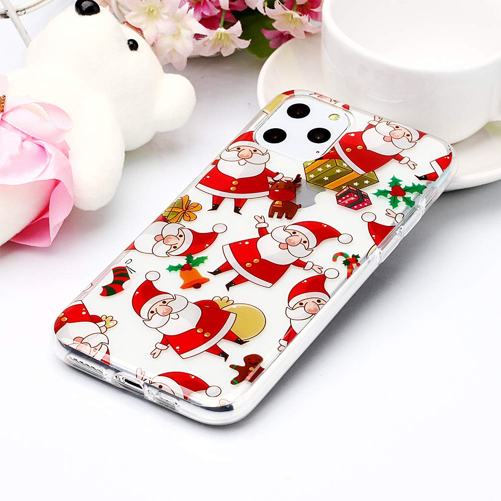 Christmas Themed Soft TPU Protective Case for iPhone 11/11 Pro Max/X/XS/XR - Dustproof & Scratchproof Holiday Design (Perfect for Christmas Gifts & Winter Festivities)