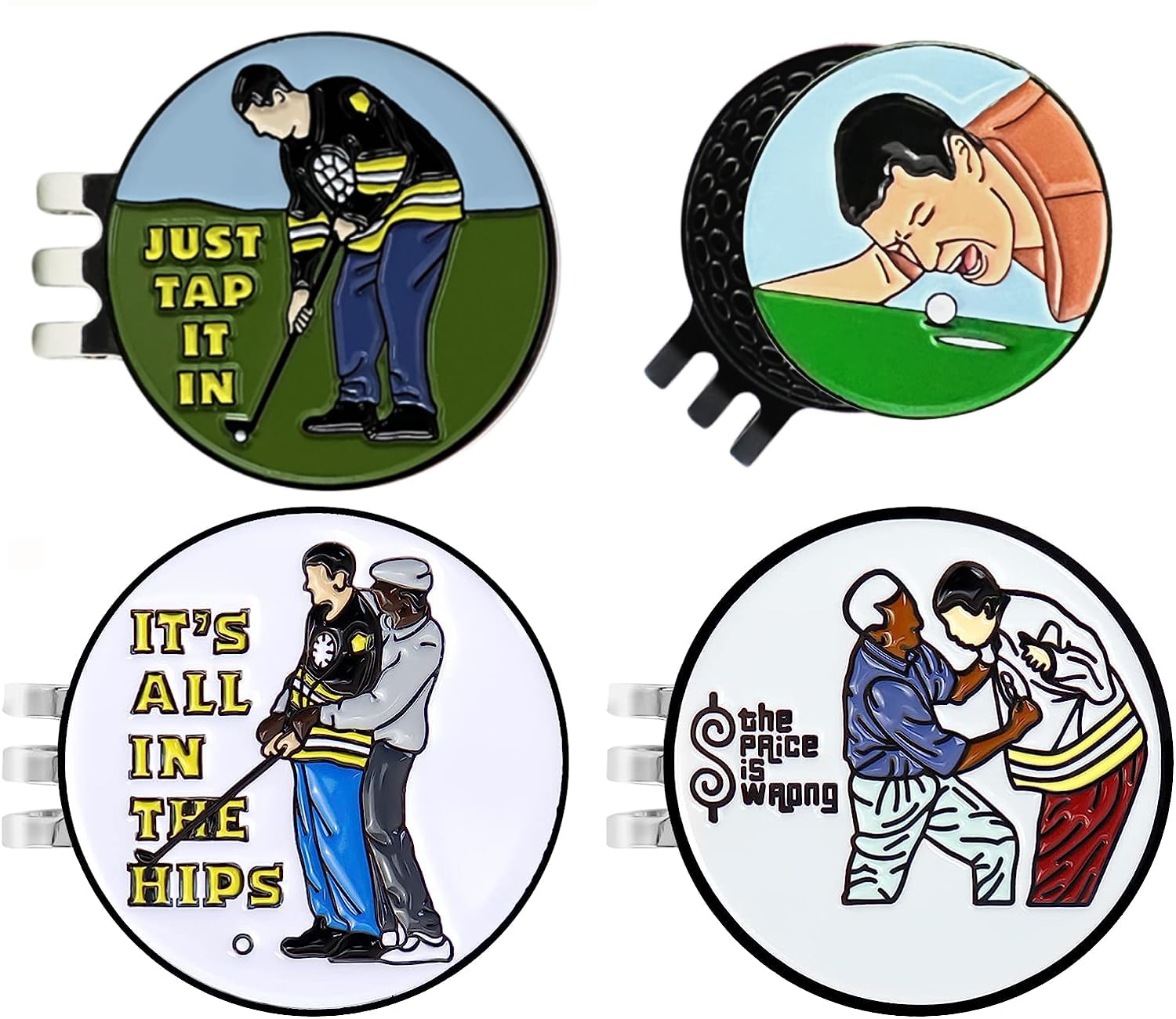 Magnetic Golf Ball Marker & Hat Clip - Funny & Unique Golf Accessories for Men & Women | Perfect Golf Gifts for Players, Tournaments & Casual Games