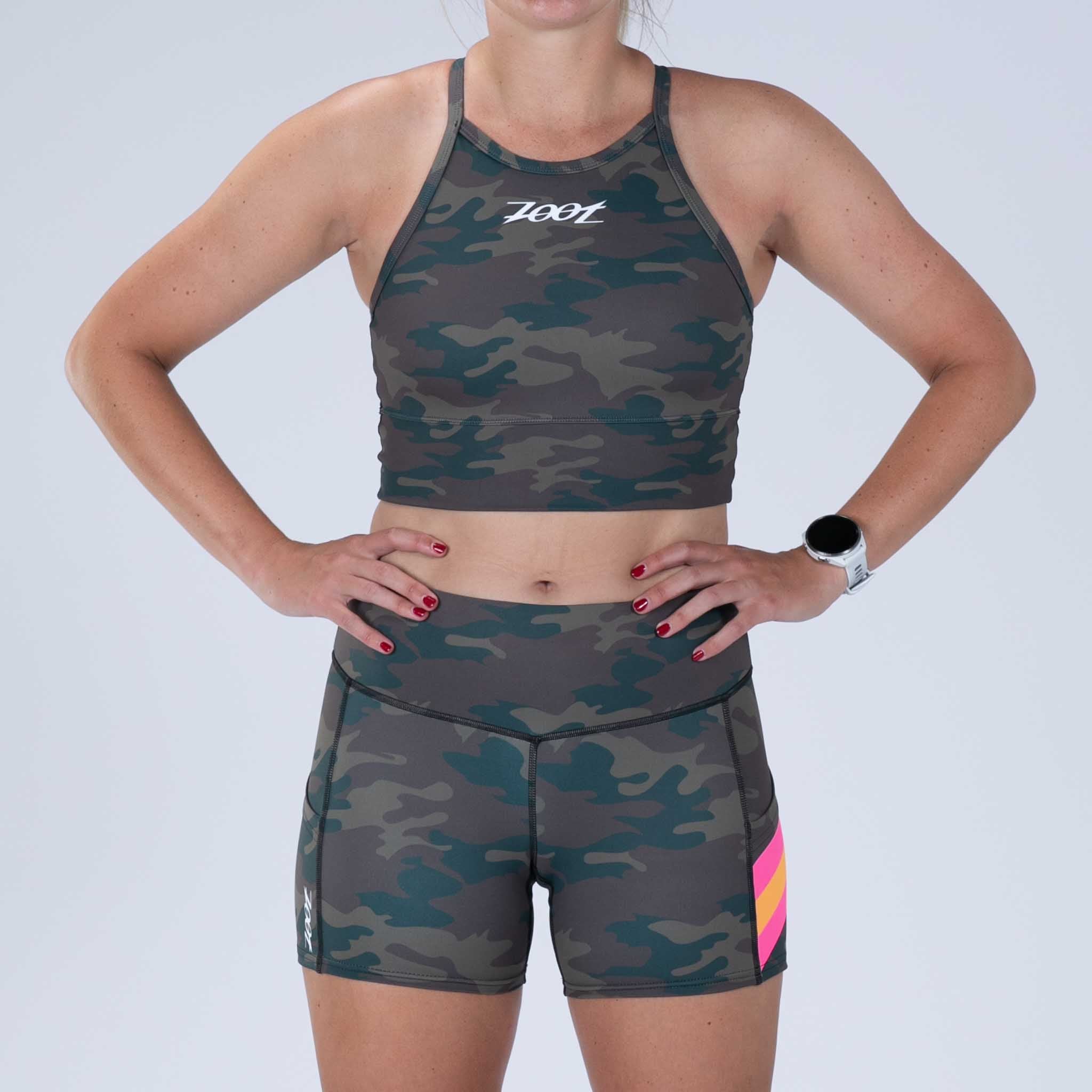 Women's Limited Edition Run Pulse Shorts - California Camo Print - Perfect for Running, Gym Workouts & Casual Wear