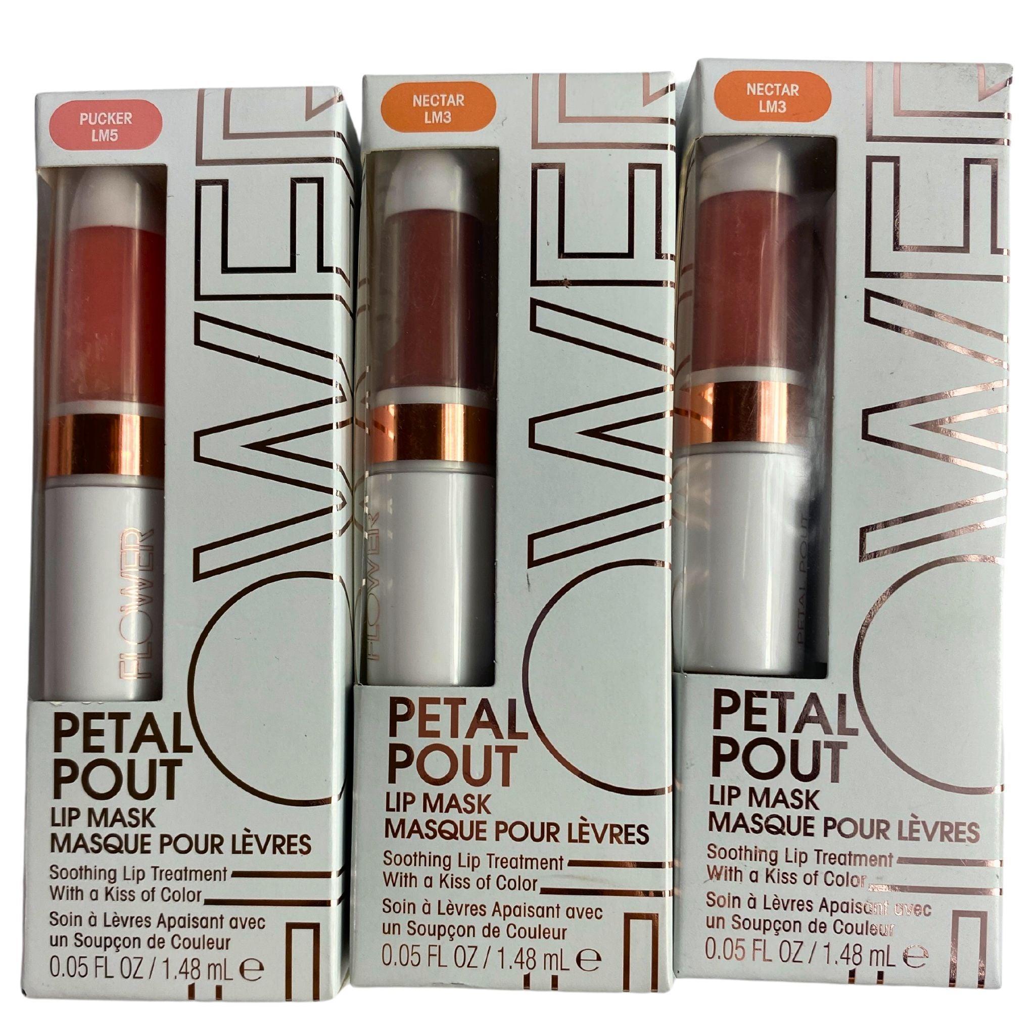 Flower Petal Pout Lip Mask - Soothing Lip Treatment with Tinted Color Mix (0.05OZ, 45 Pcs) - Hydrating & Nourishing for Dry Lips | Perfect for Daily Use, Night Care & Makeup Prep