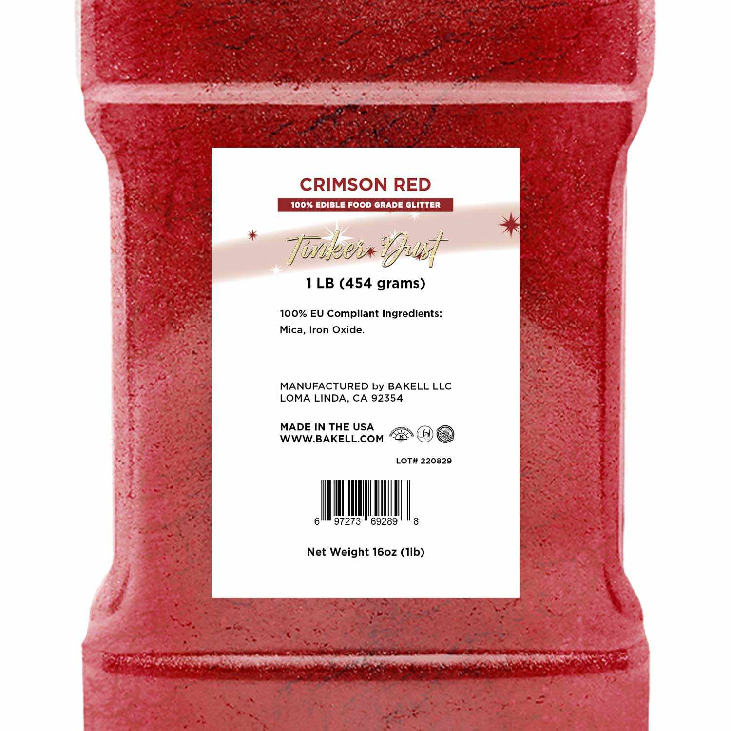 Premium Crimson Red Tinker Dust® Glitter - EU Compliant Cosmetic Grade Bulk Glitter for Crafts, Nail Art & DIY Projects | Perfect for Party Decorations, Scrapbooking & Festival Makeup