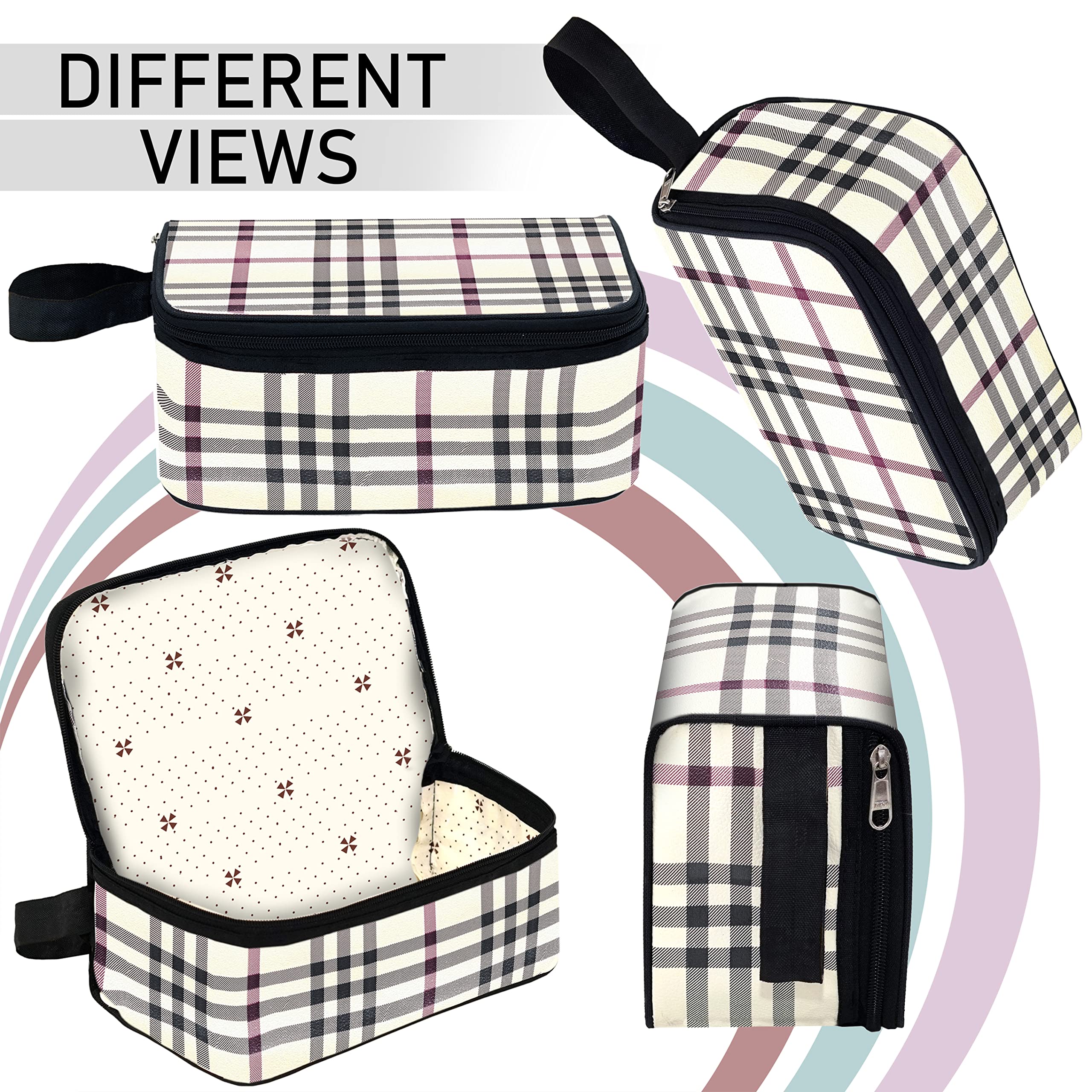Stylish Set of 2 Waterproof Cosmetic Pouches - Travel Toiletry Bag & Makeup Organizer for Women | Perfect for Vacation, Gym, and Daily Essentials Storage