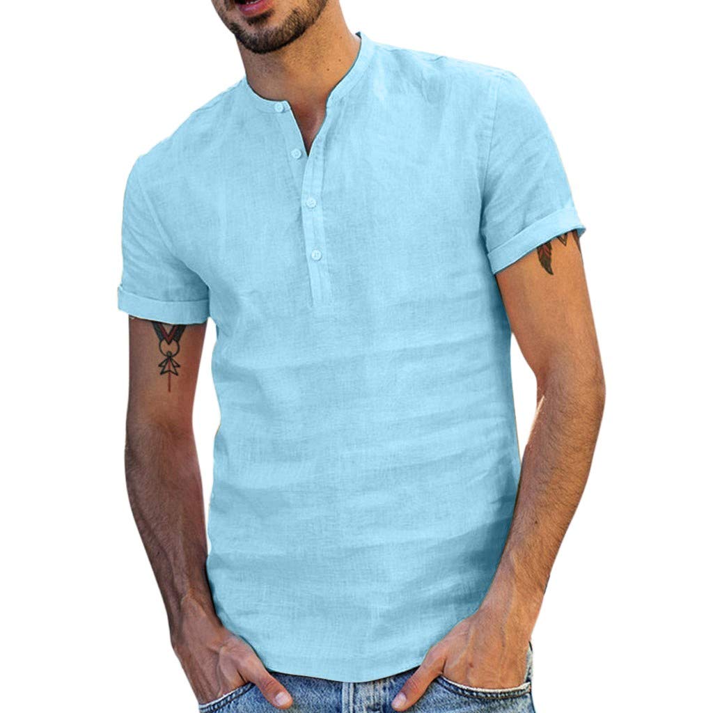 Retro Vintage Men's Baggy T-Shirt - 100% Cotton Short Sleeve Solid Color Casual Shirt for Workout & Streetwear | Perfect for Gym, Lounge & Everyday Wear