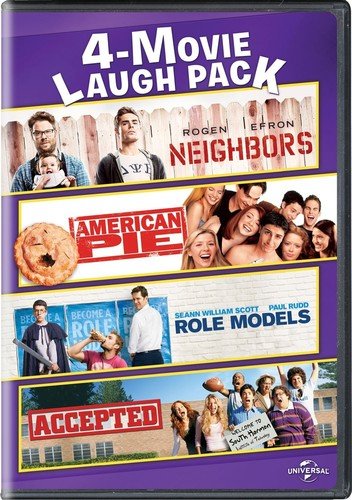 4 Classic Comedy Movies Bundle: Neighbors, American Pie, Role Models & Accepted - Hilarious Film Collection for Movie Nights, Parties & Relaxation [IMPORT]