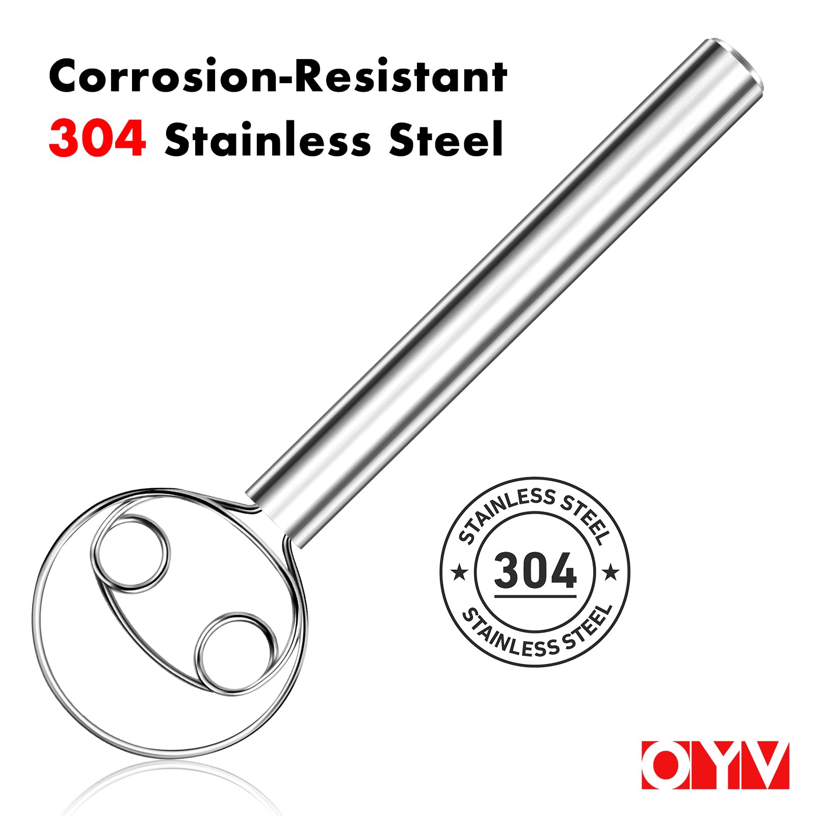 Premium 12-inch 304 Stainless Steel Danish Dough Whisk - Dishwasher Safe Bread Mixer for Sourdough, Pizza Dough, Pastry & Cake Batter | Ideal for Home Bakers & Professional Kitchens