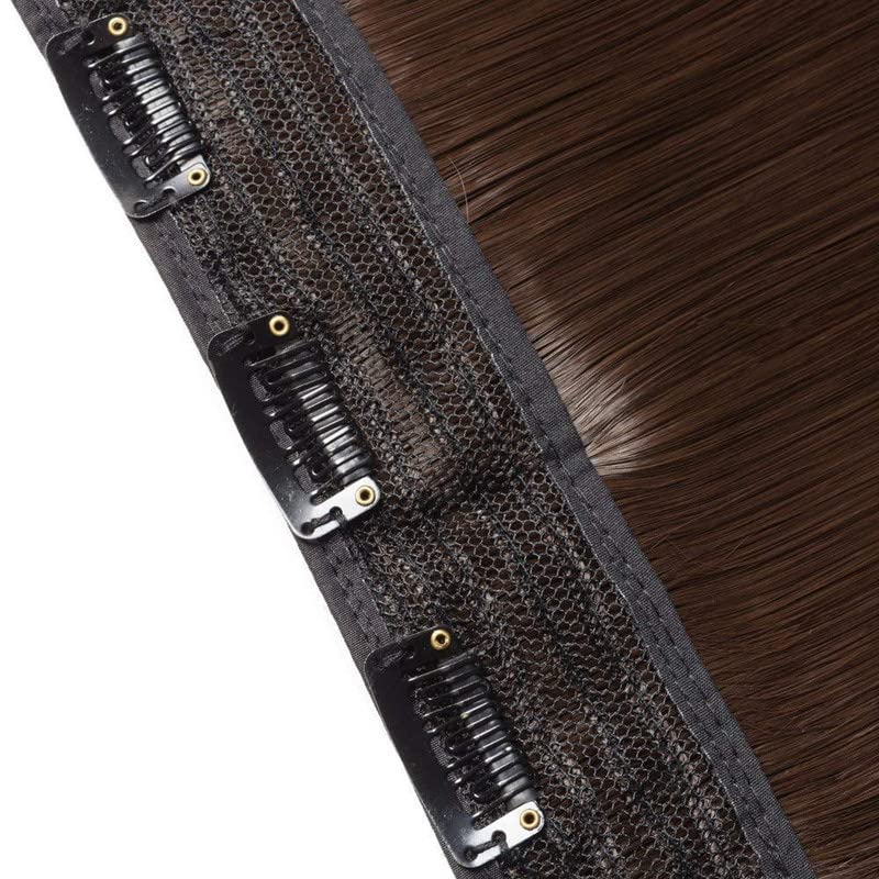 CHANDERKASH 24-Inch Straight Synthetic Hair Extensions with 5 Clips - Women's Hair Accessories for Messy Bun & Updo Hairstyles | Perfect for Parties, Weddings & Daily Styling