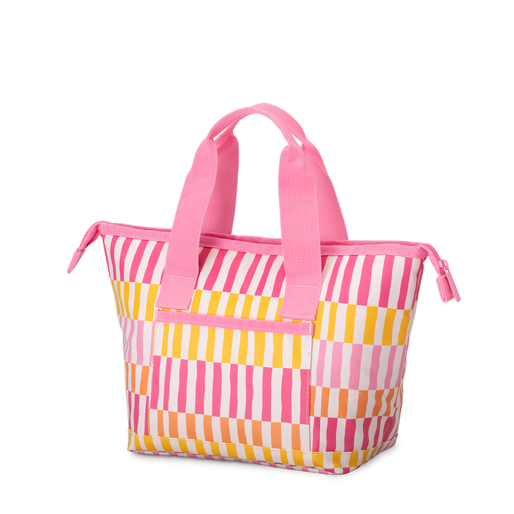 Sherbet Stripe Insulated Lunch Bag for Kids & Adults - Reusable & Leak-Proof Cooler Lunch Box for School, Work, Picnics & Outdoor Activities