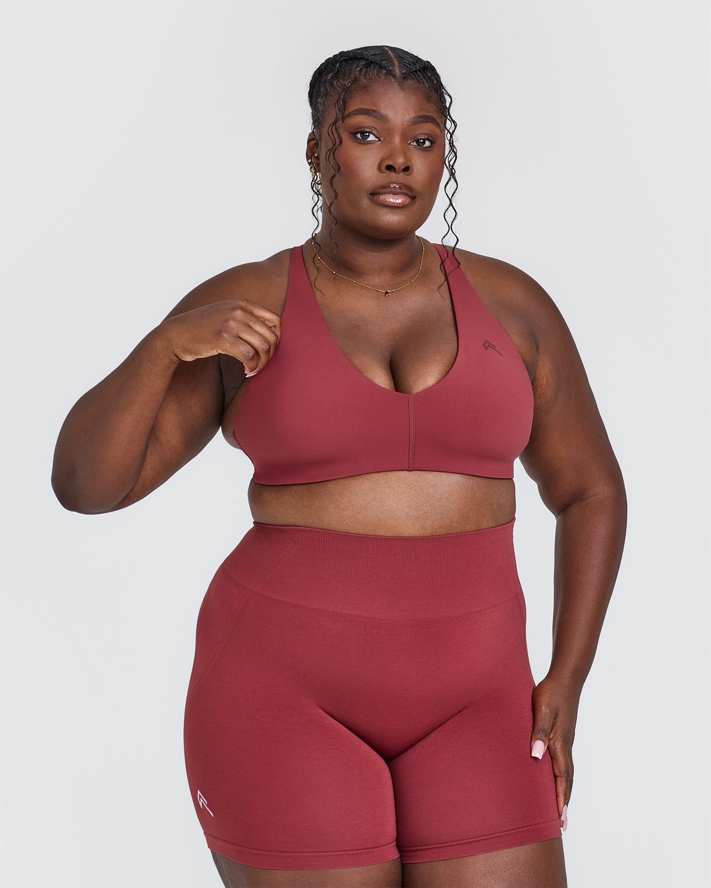 Seamless Wireless Micro Bralette in Burnt Cherry - Soft Comfort Bra for Yoga, Lounge & Everyday Wear