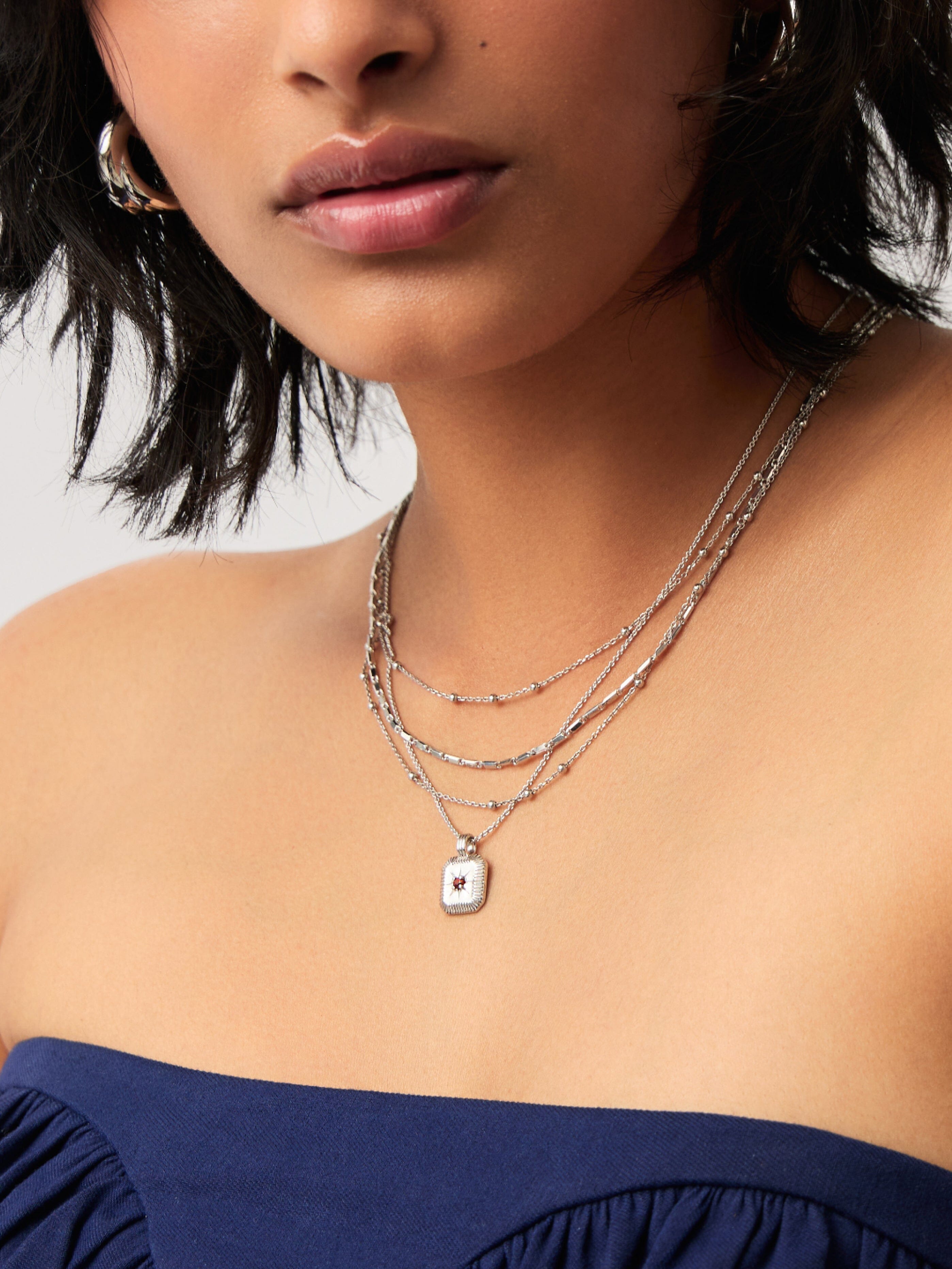 Gorgeous January Birthstone Pendant Necklace with Genuine Garnet Stone - Perfect Gift for January Birthdays, Anniversaries & Special Occasions | Elegant Jewelry for Women & Girls