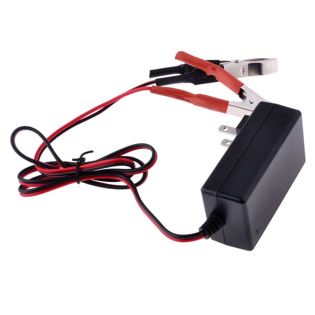12V 14.4V 1A Smart Battery Charger & Maintainer for Lead Acid Batteries - Portable Car Battery Charger for Vehicles, Motorcycles, Boats & Power Equipment - Black
