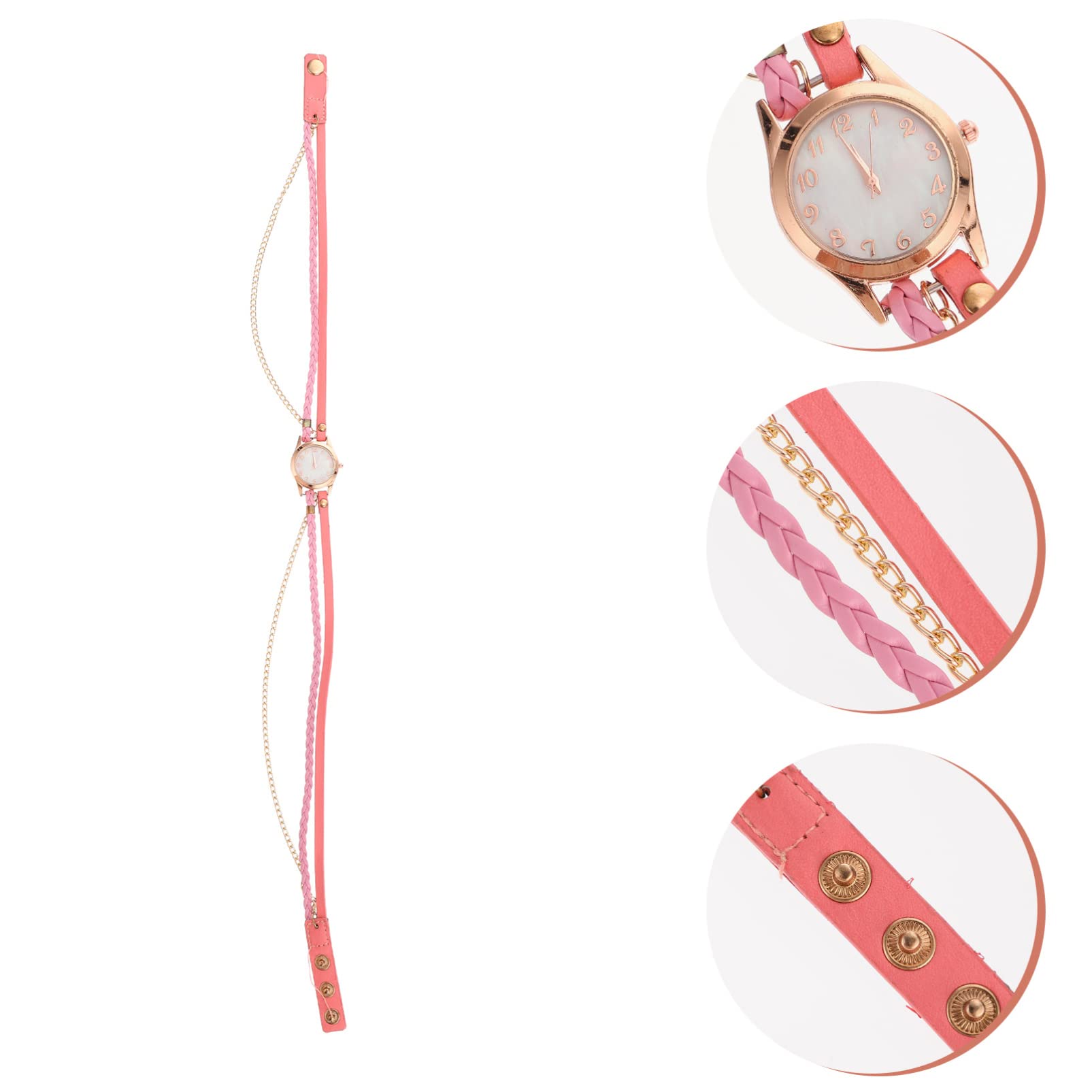 Ibasenice Elegant Women's Watch - Braided Chain Strap Wrist Wrap Watch for Women | Perfect for Casual, Office & Party Wear