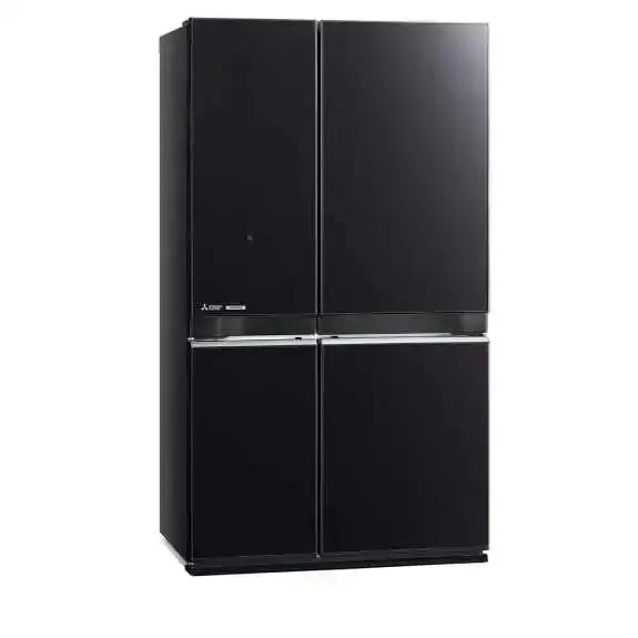 Mitsubishi Electric 580L French Door Refrigerator - Black | Energy Efficient Large Capacity Fridge for Modern Kitchen & Open Floor Plans