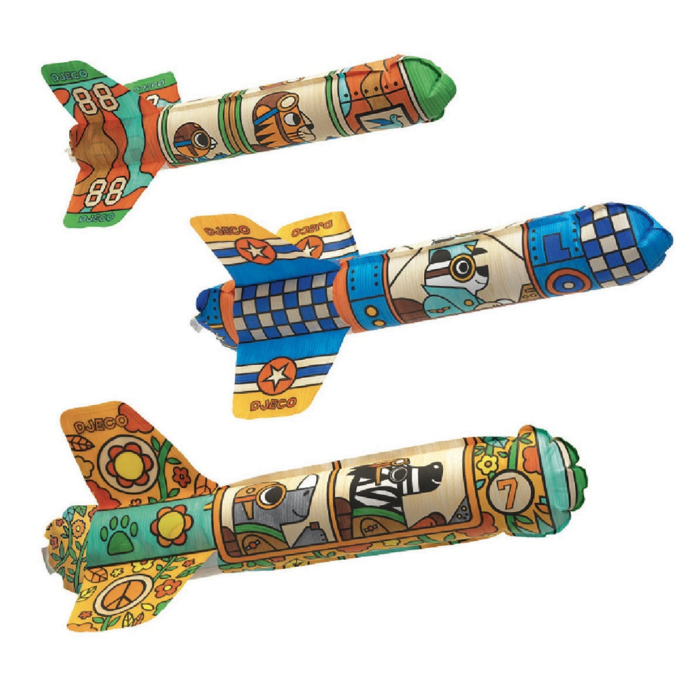 DIY 3 Rocket Ships Coloring Kit - Creative Space Craft for Kids | Fun STEM Activity & Birthday Party Favor
