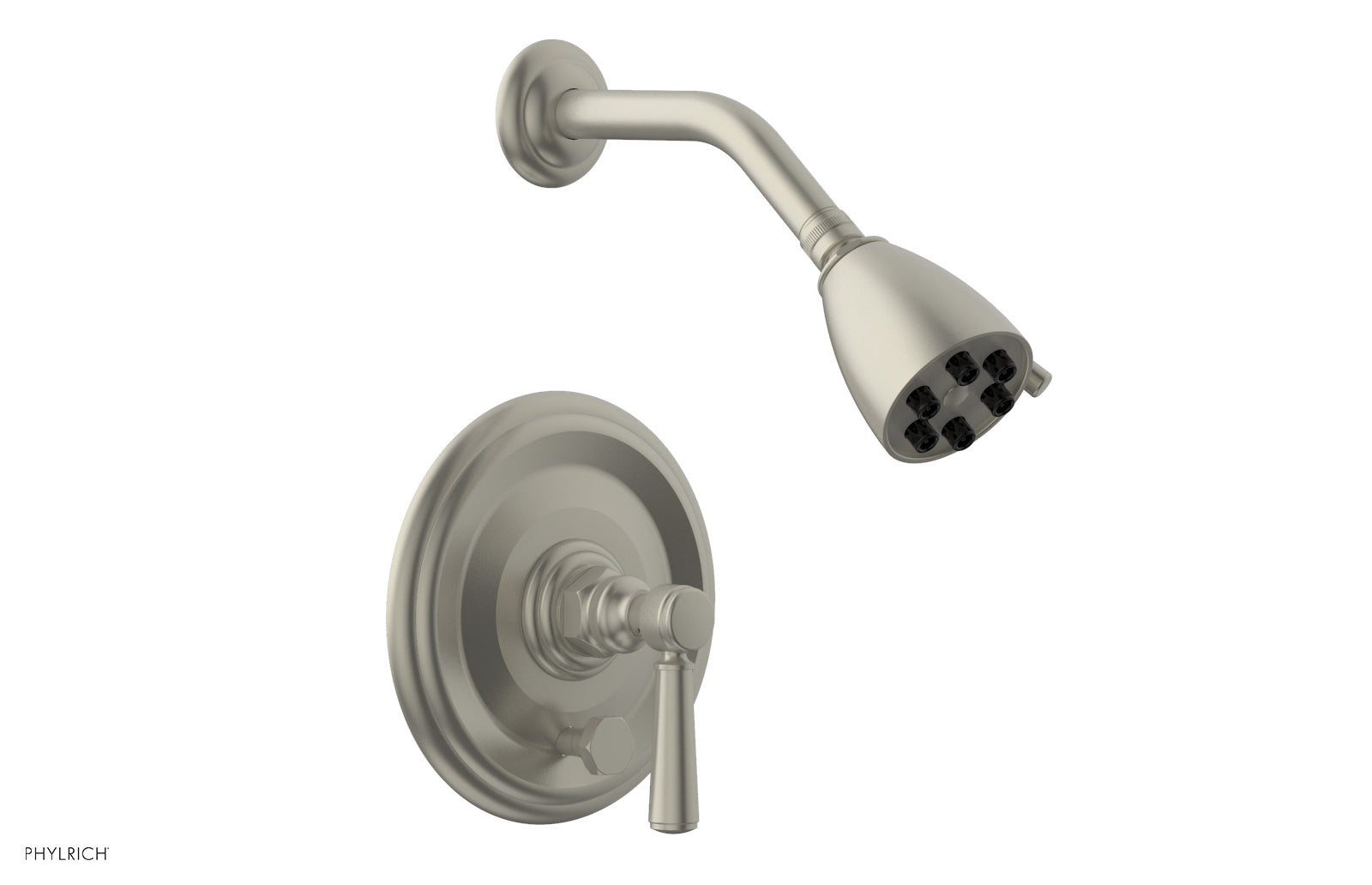 HEX TRADITIONAL Pressure Balance Shower and Diverter Set (No Spout) 4 152 - Chrome Finish Bathroom Fixture for Modern & Traditional Homes