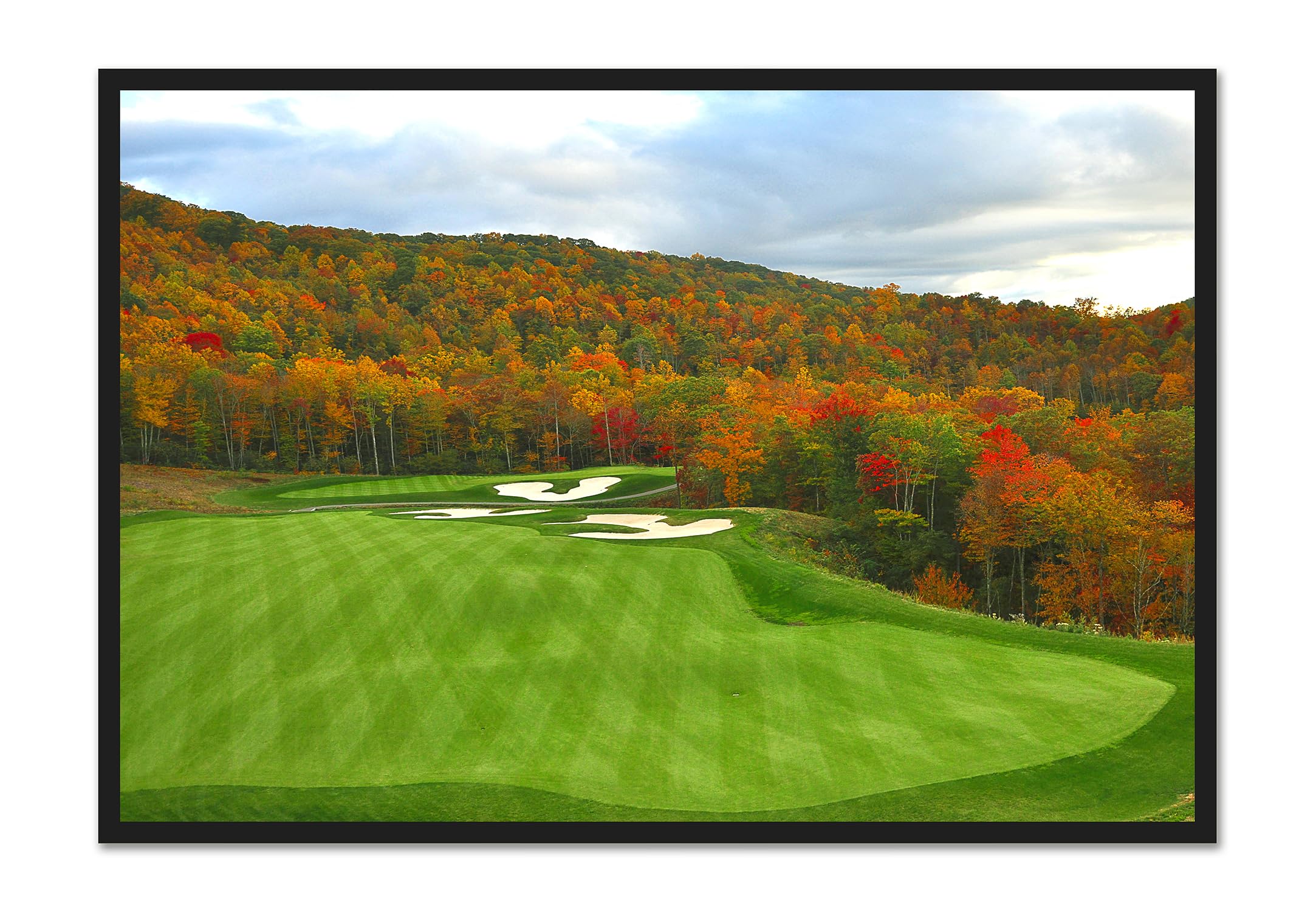 Sequoyah North Carolina Golf Course Framed Canvas Print - Premium Wall Art Decor, Gallery Wrap Inner Frame, 27x39 Inches - Perfect for Living Room, Office, or Golf Lover's Home Decor