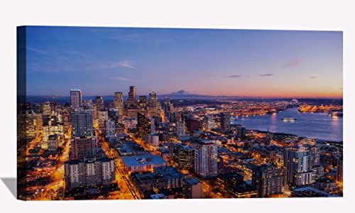 Seattle Skyline at Night View