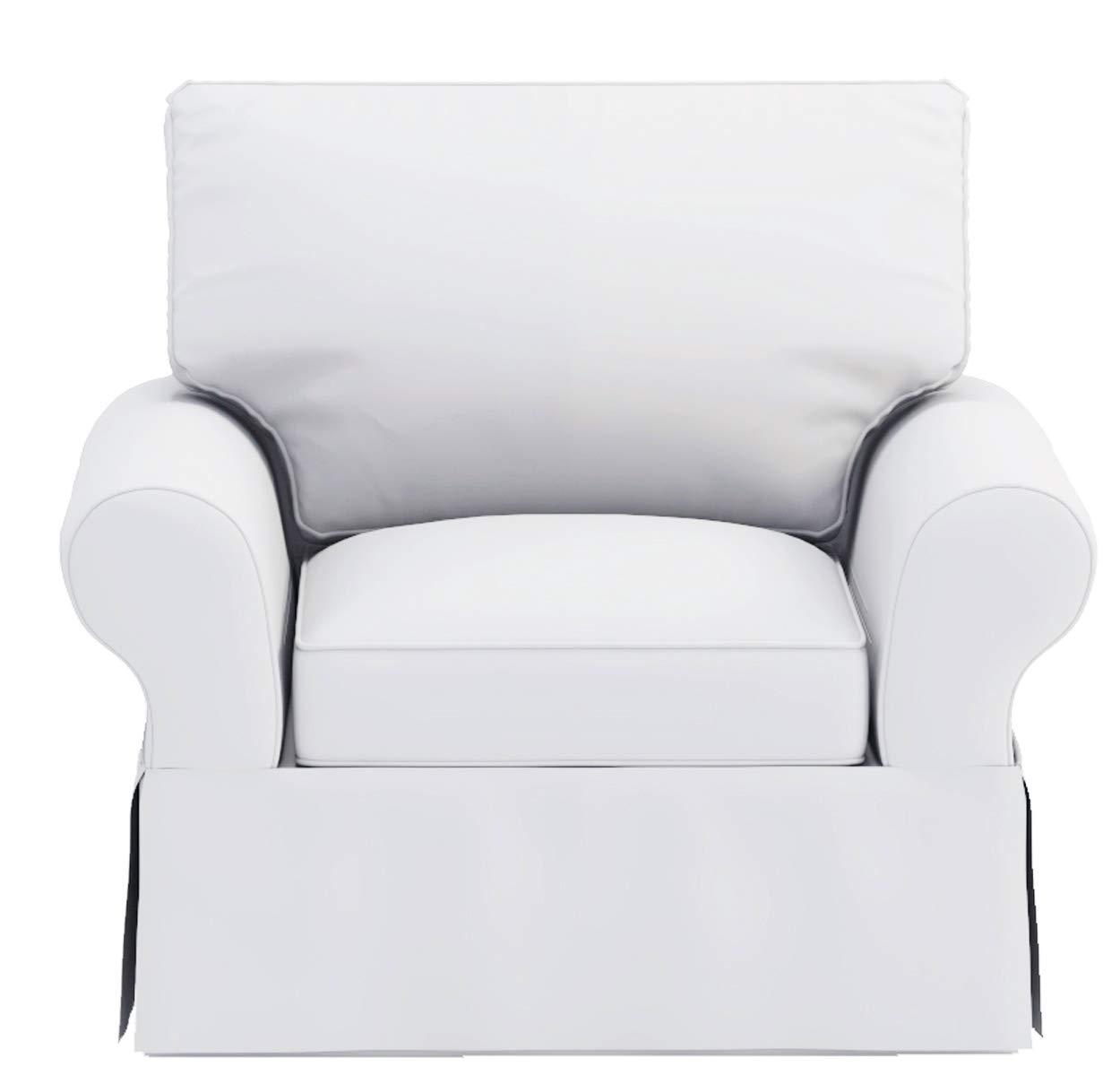 Heavy Duty Cotton Chair Slipcover - Fits Pottery Barn PB Basic Chair (39.5