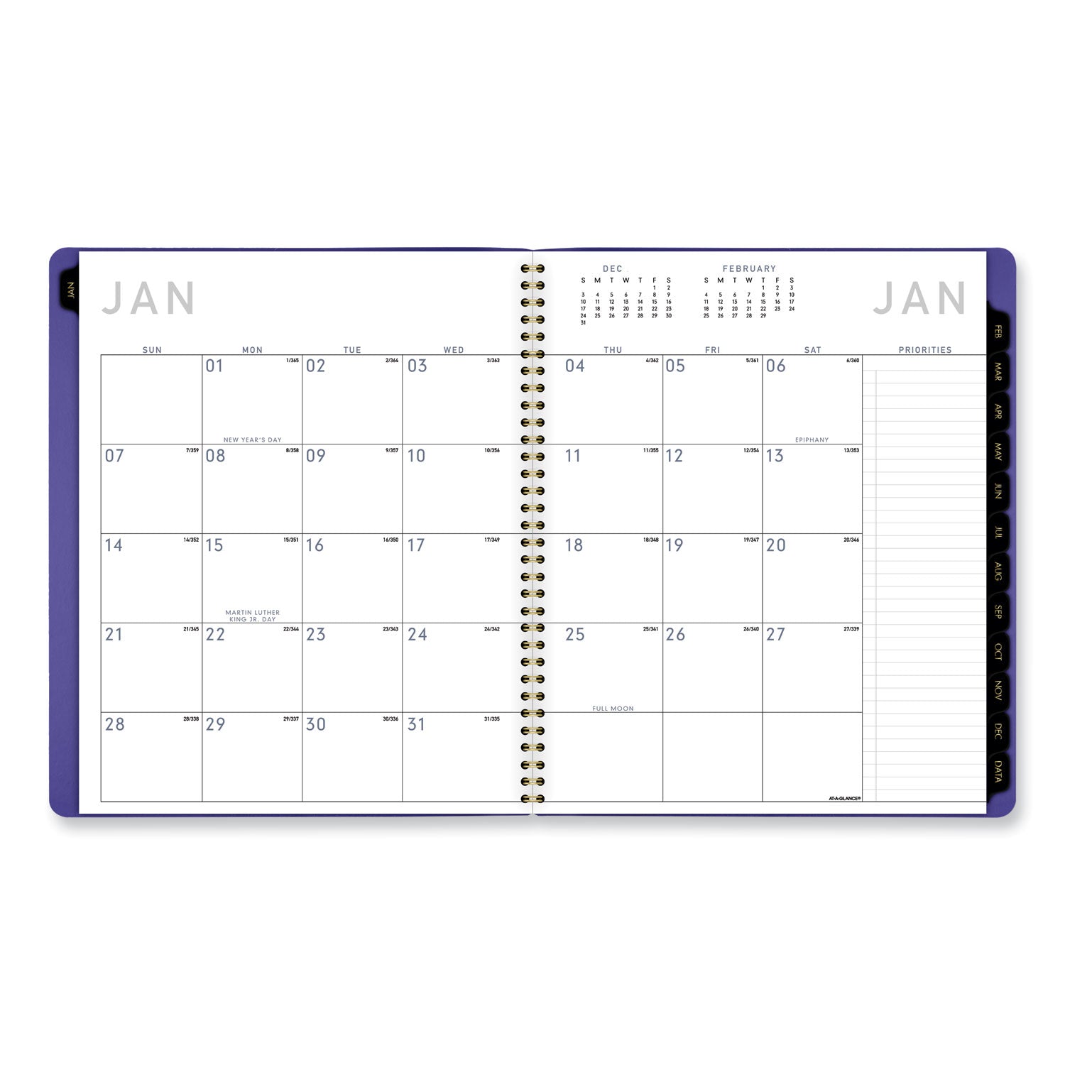 AT A GLANCE® 2025 Monthly Planner - 12 Months (January to December) Purple Cover, 11.38 x 9.63 Inches, Contemporary Design for Work, School & Personal Organization | Perfect for Office, Home & Student Use
