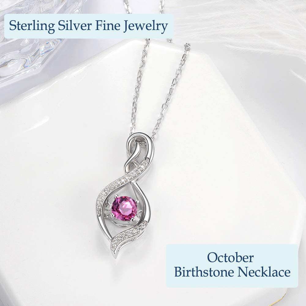 ELDA & CO. Endless Love Necklace for Women - April & May Birthstone Simulated Diamond Emerald Jewelry Gift for Wife, Mom, Her | Perfect for Birthday, Anniversary, Mother's Day & Special Occasions