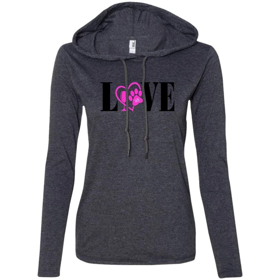 WineyBitches.co Women's Long Sleeve T-Shirt Hoodie - Cozy Pullover for Casual Wear, Lounge & Outings