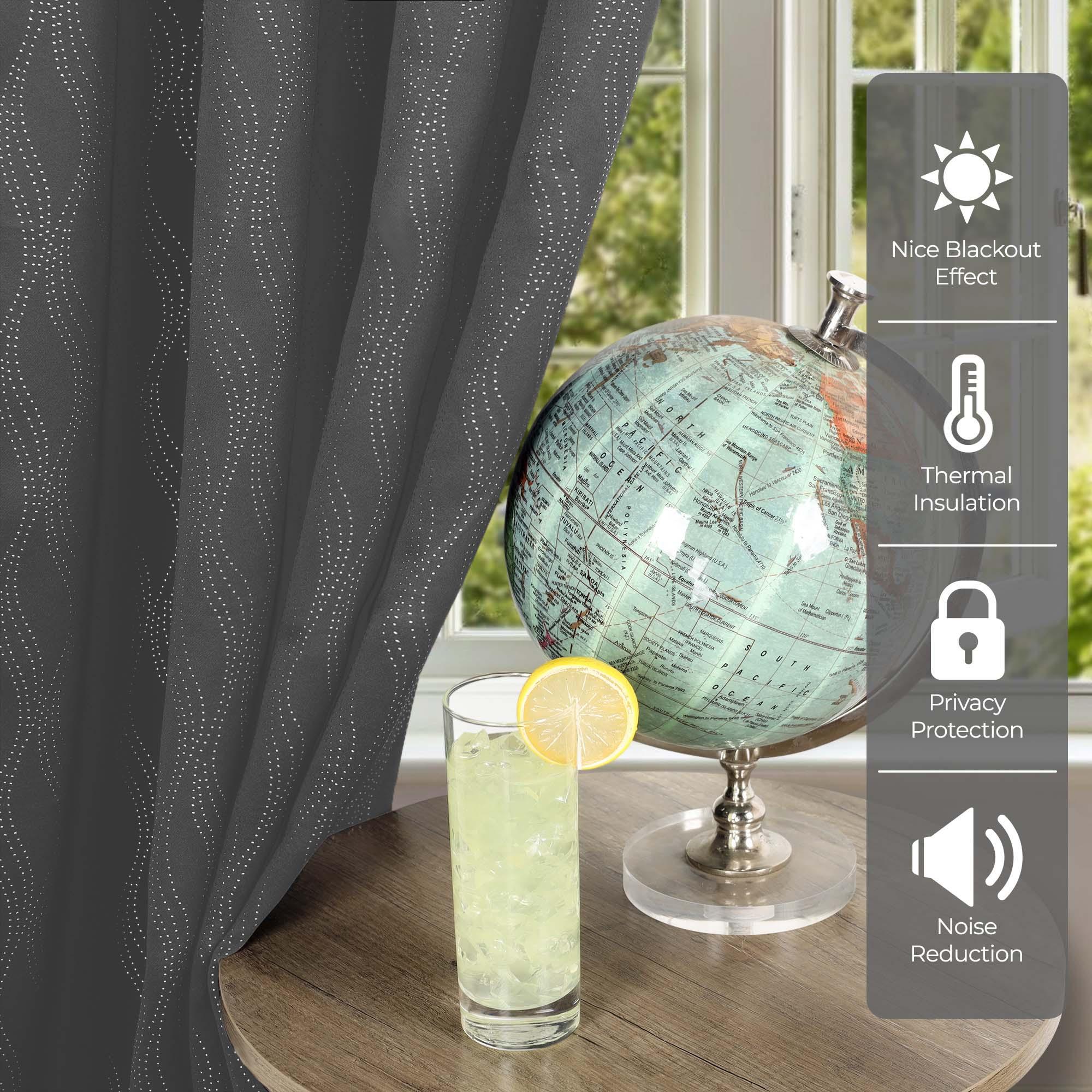 Zuri Textured Washable Blackout Curtains for Bedroom - Thermal Insulated Room Darkening Window Drapes (Set of 2 Panels) - Perfect for Nursery, Home Theater & Light Sleepers