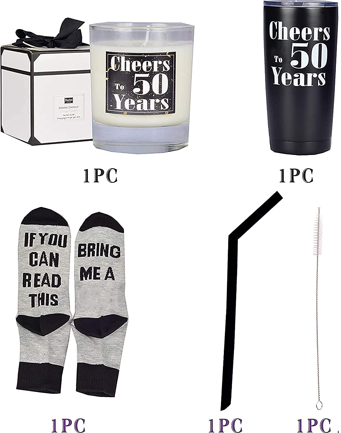 50th Birthday Gifts for Men - Insulated Tumbler Cup, Party Decorations & Unique Present Ideas for 50-Year-Old Dad, Husband or Friend | Perfect for Birthday Celebrations, Office Gifts & Retirement Parties