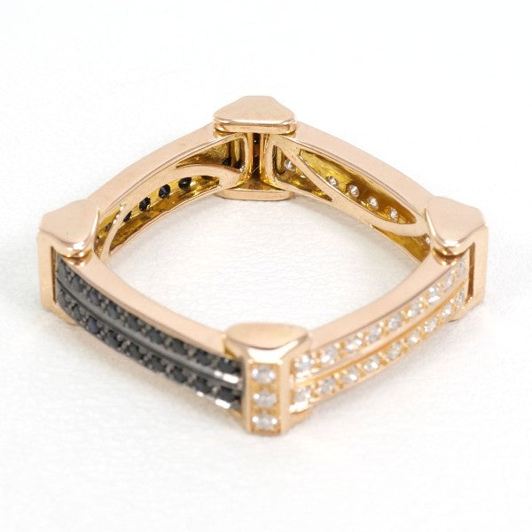 18K White Gold Pink Gold Black Plated Sapphire Diamond Ring for Women - Elegant Wedding, Engagement & Anniversary Jewelry Gift - Perfect for Romantic Occasions & Special Celebrations