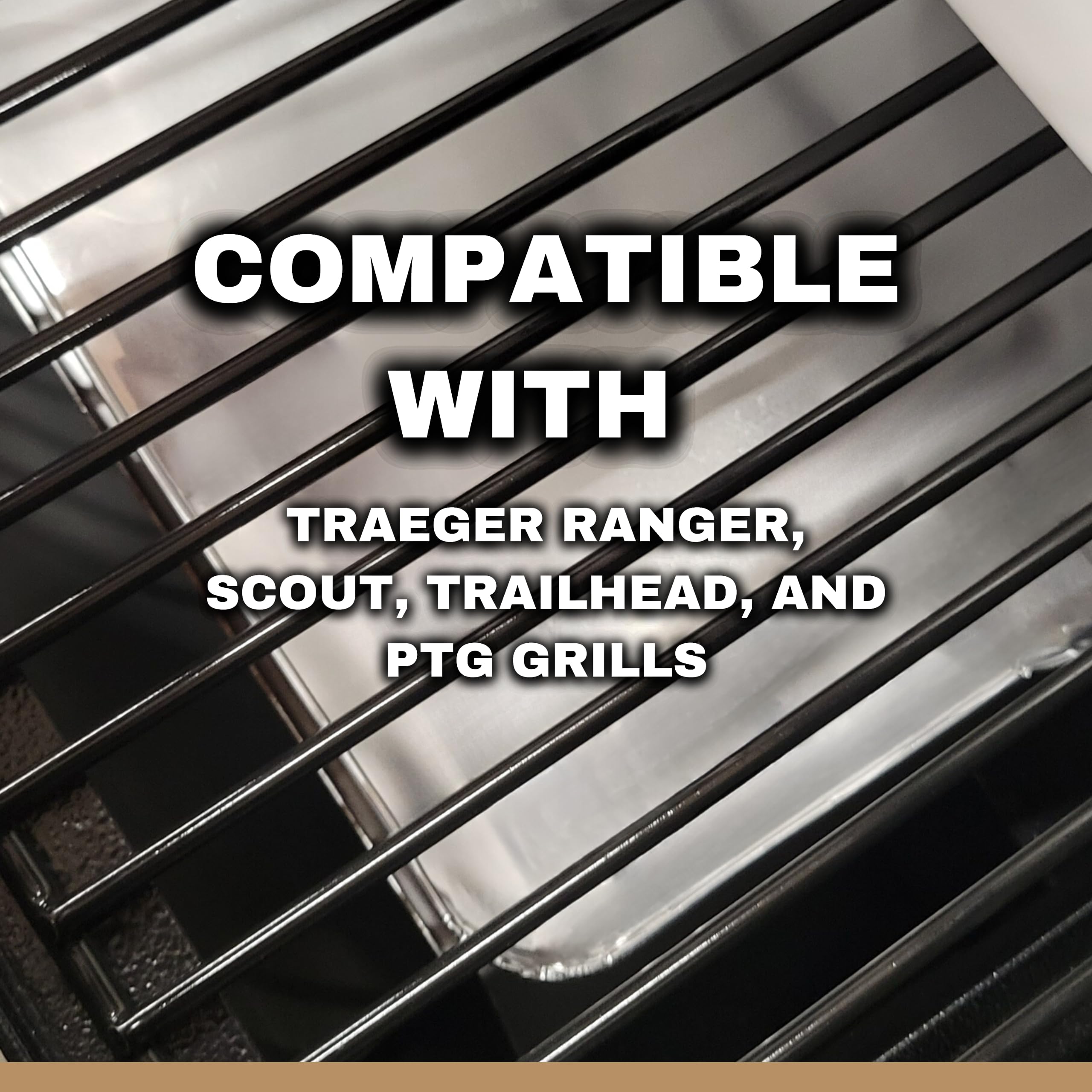 5 Pack Disposable Aluminum Drip Tray Liners for Traeger Small Grills - Compatible with Ranger, Scout, Trailhead & PTG Models | 10.5x13.5 Inch Grease Catcher | Perfect for Outdoor BBQ, Camping & Backyard Grilling